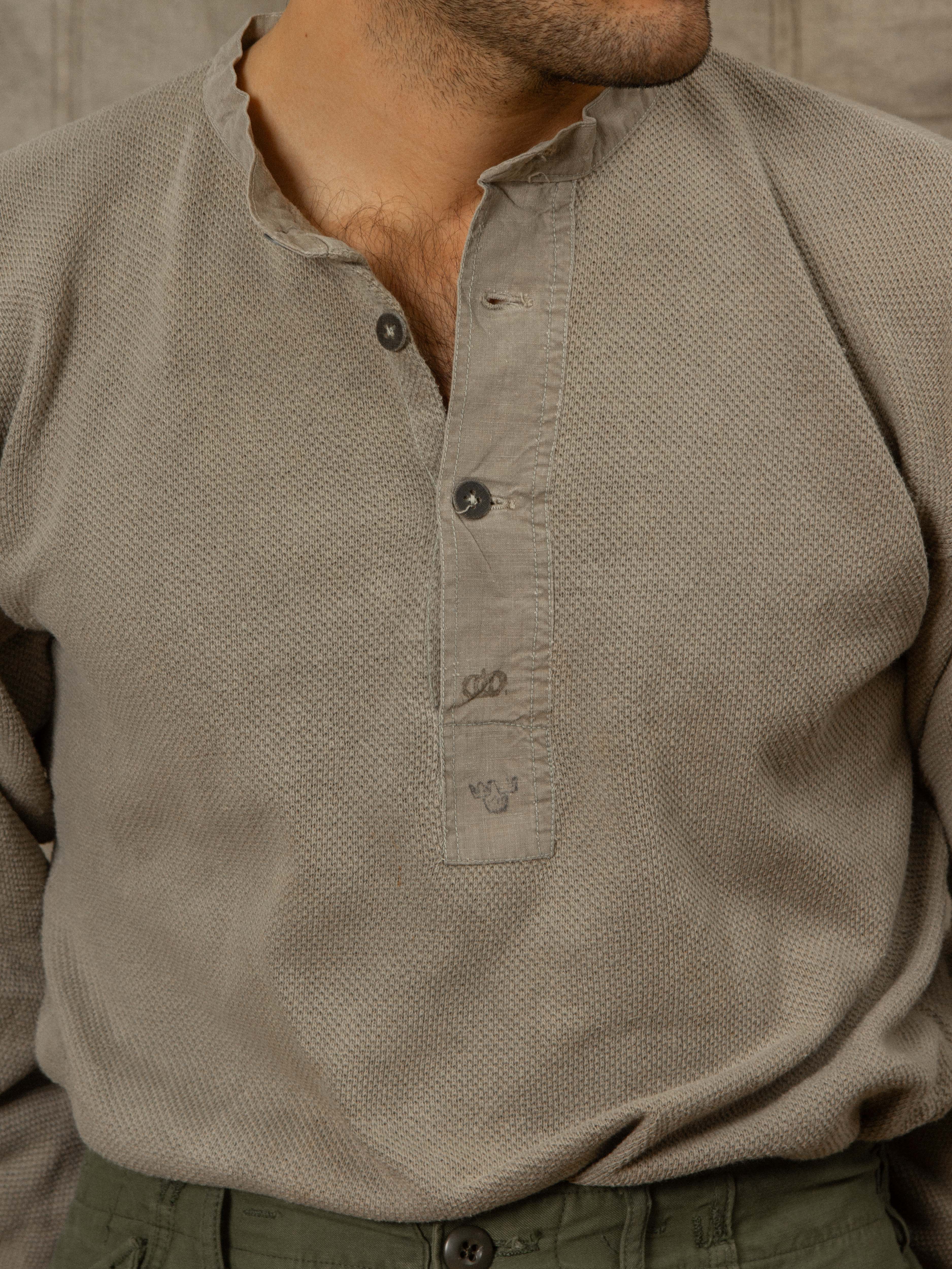 Vtg 1930s-1940s Swedish Army Henley - Image 4