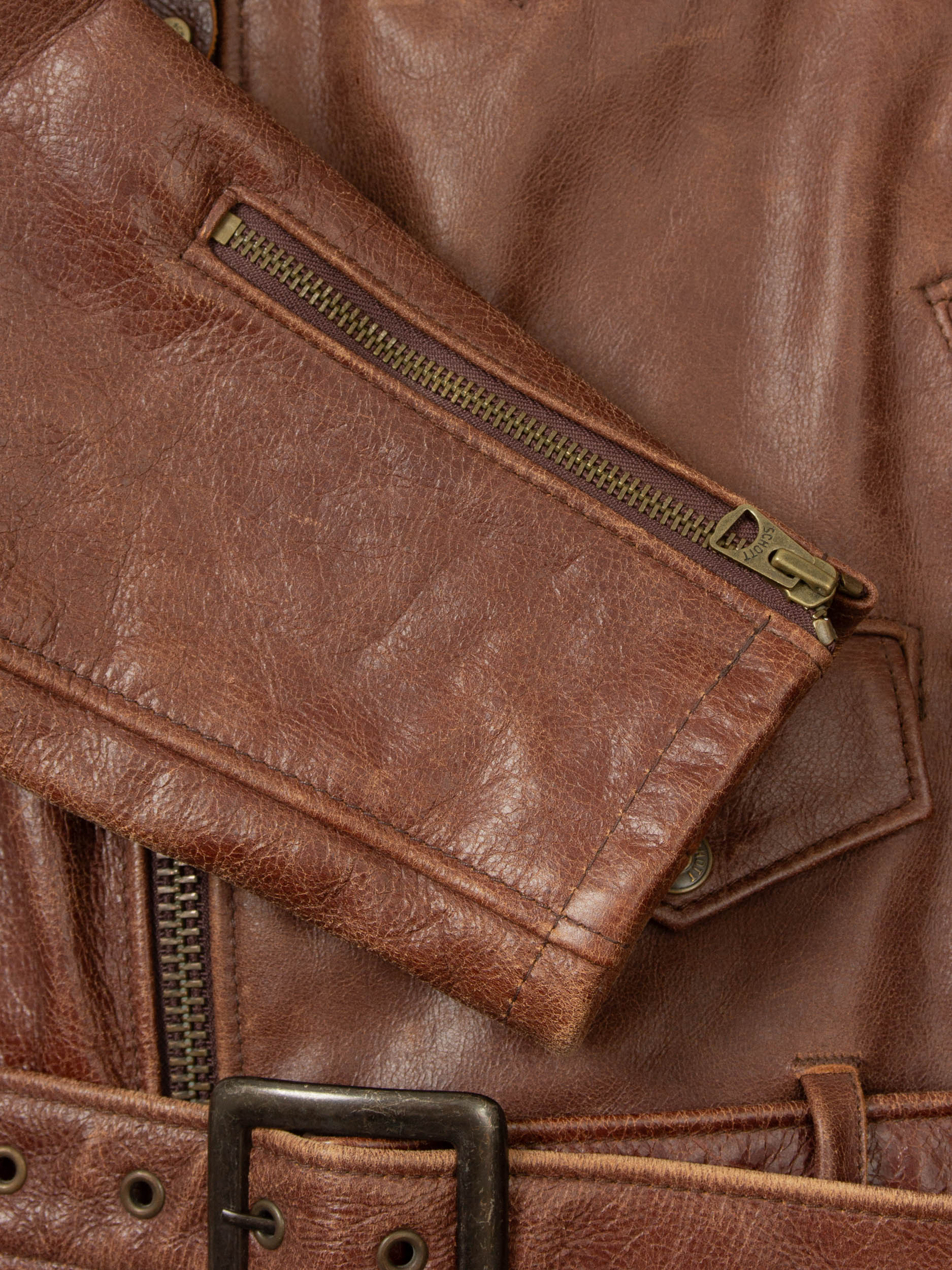 NOS Schott Perfecto Leather Jacket - Made in USA (M) - Image 3