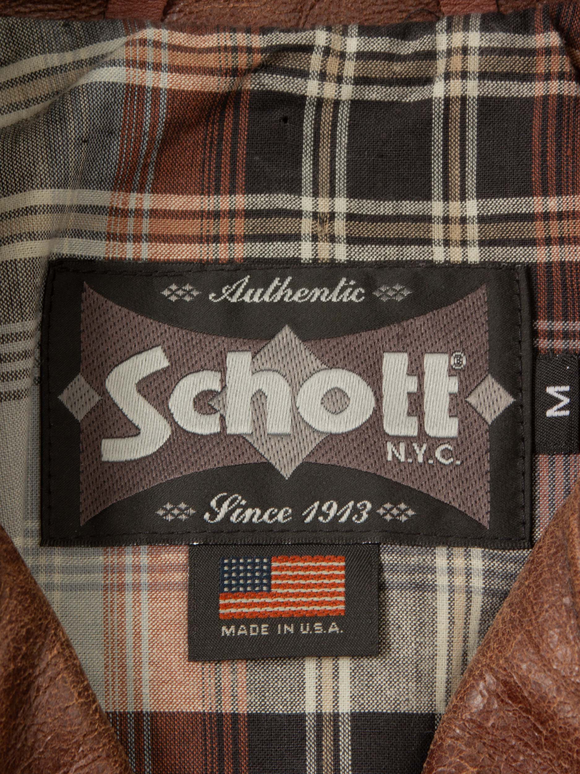 NOS Schott Perfecto Leather Jacket - Made in USA (M) - Image 4