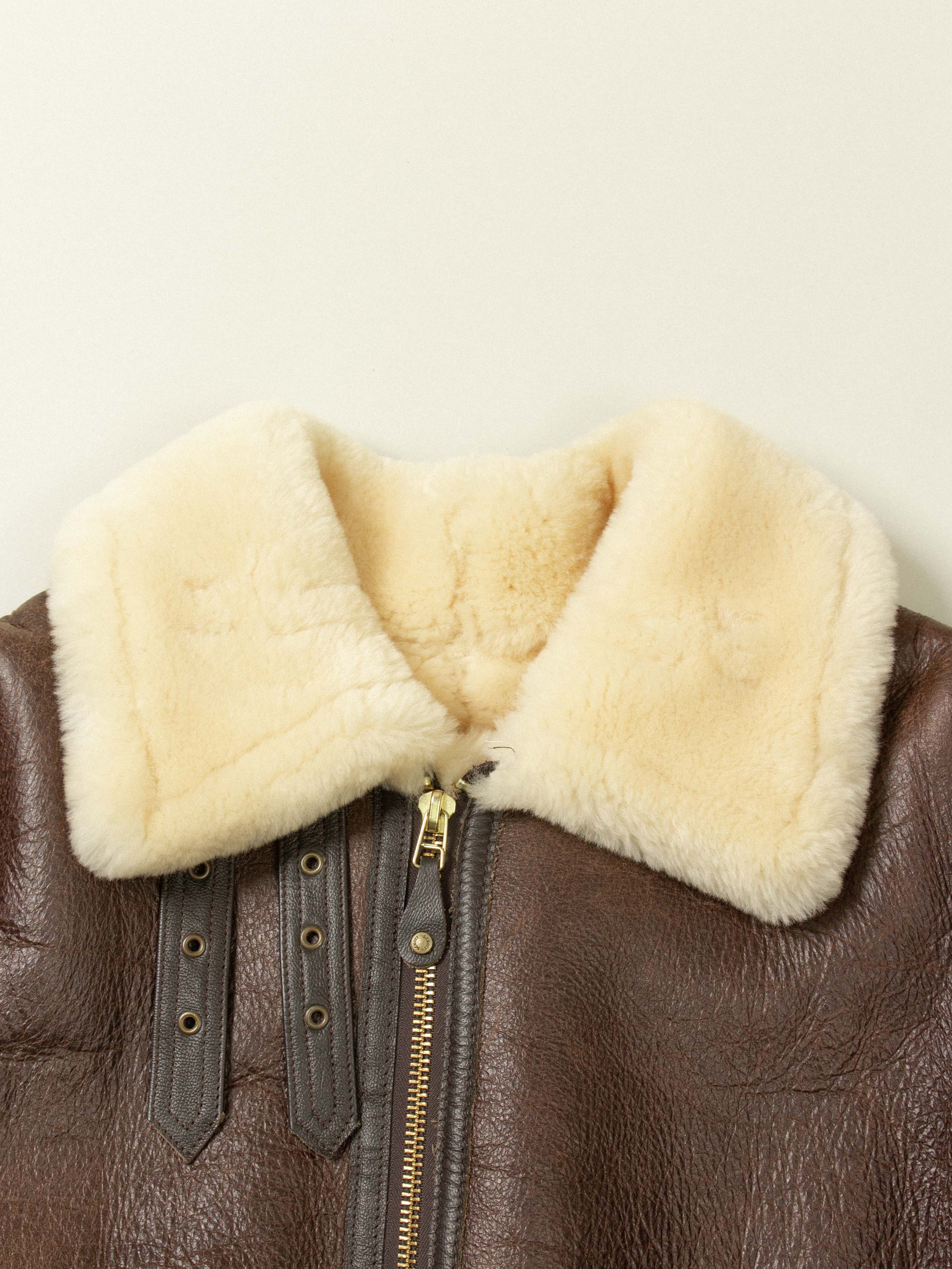 Schott B-3 Shearling Jacket - Made in USA - Image 4