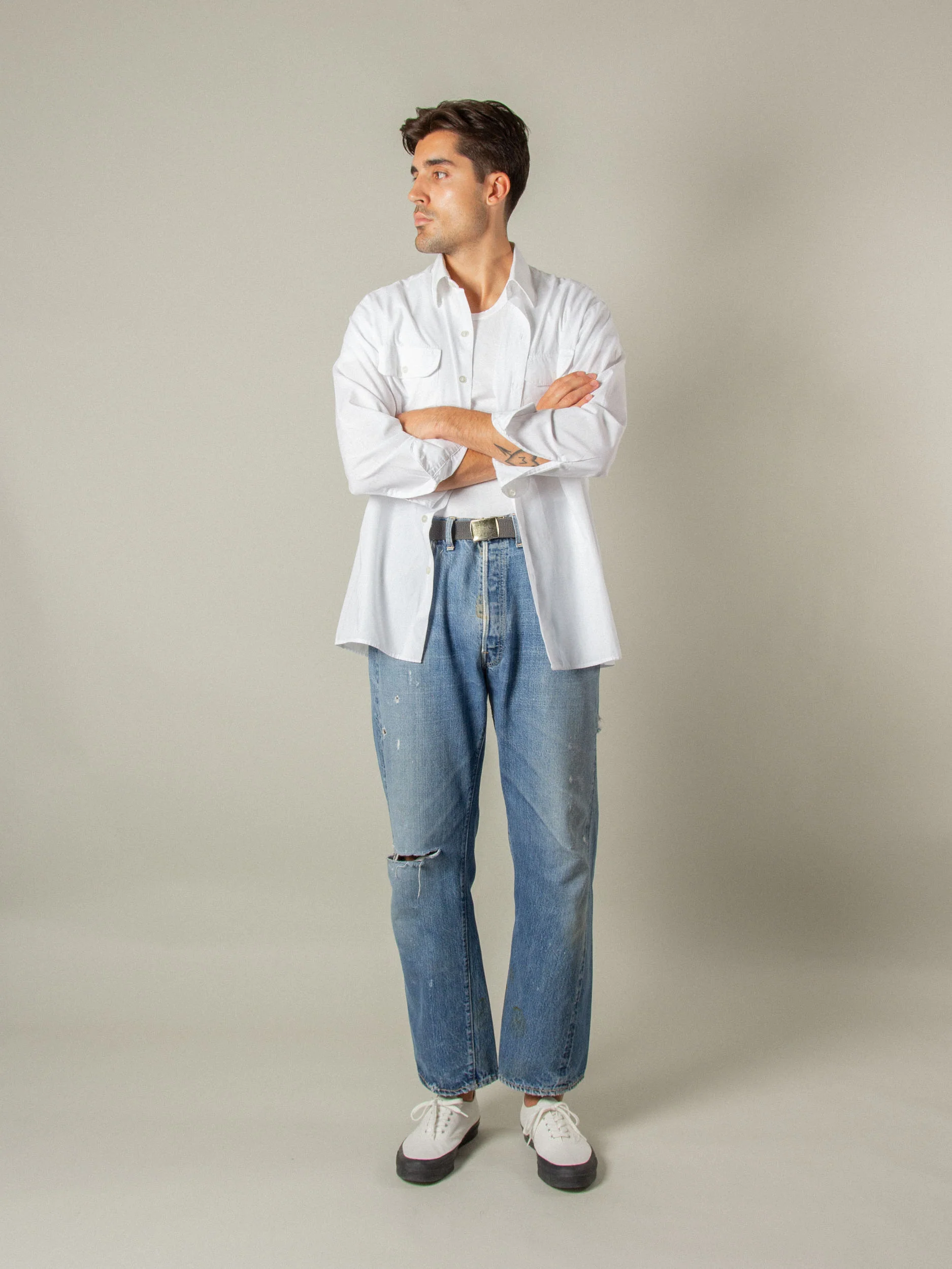 Used Army Long Sleeve Service Shirt - Image 3