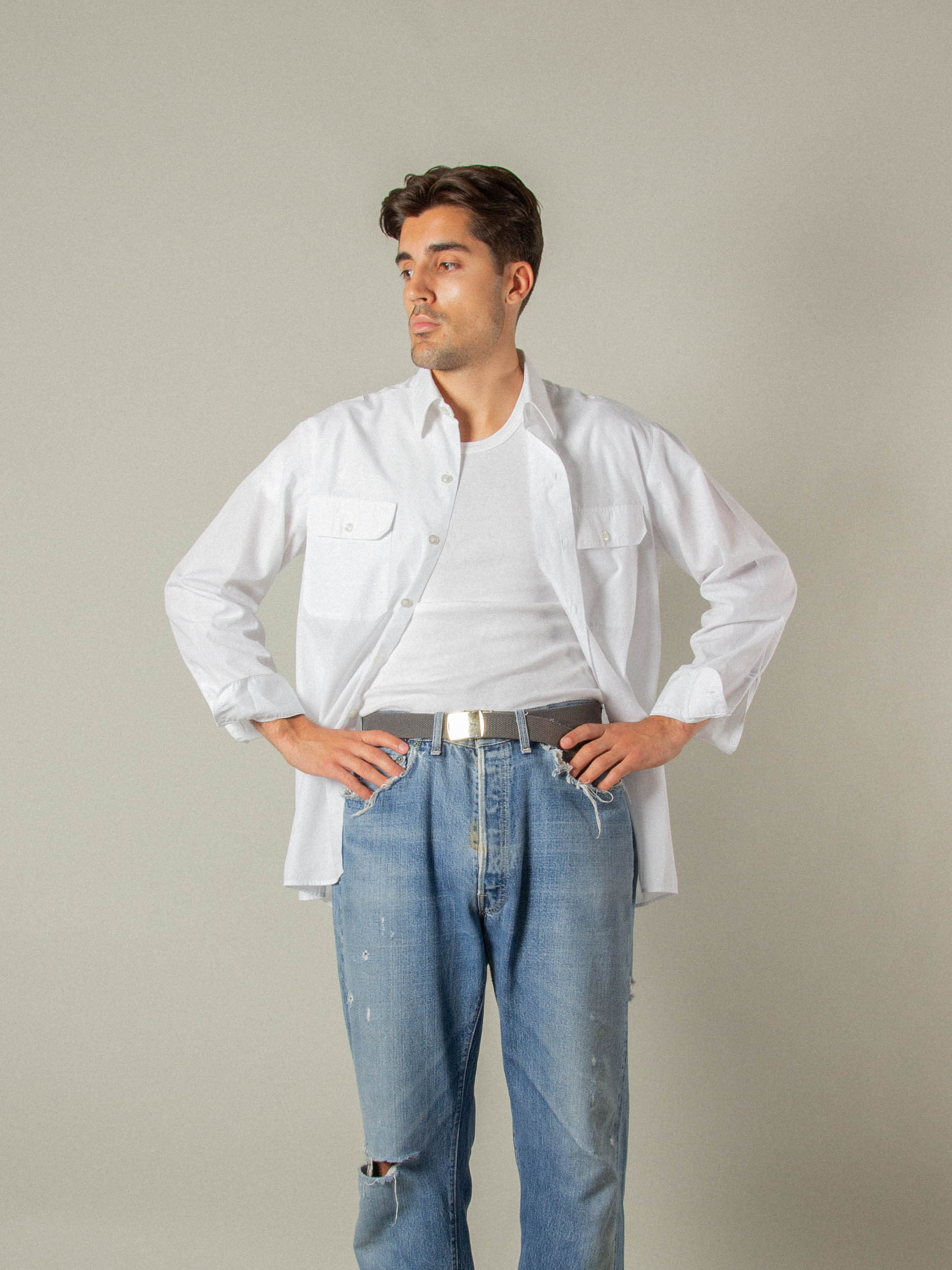 Used Army Long Sleeve Service Shirt - Image 5