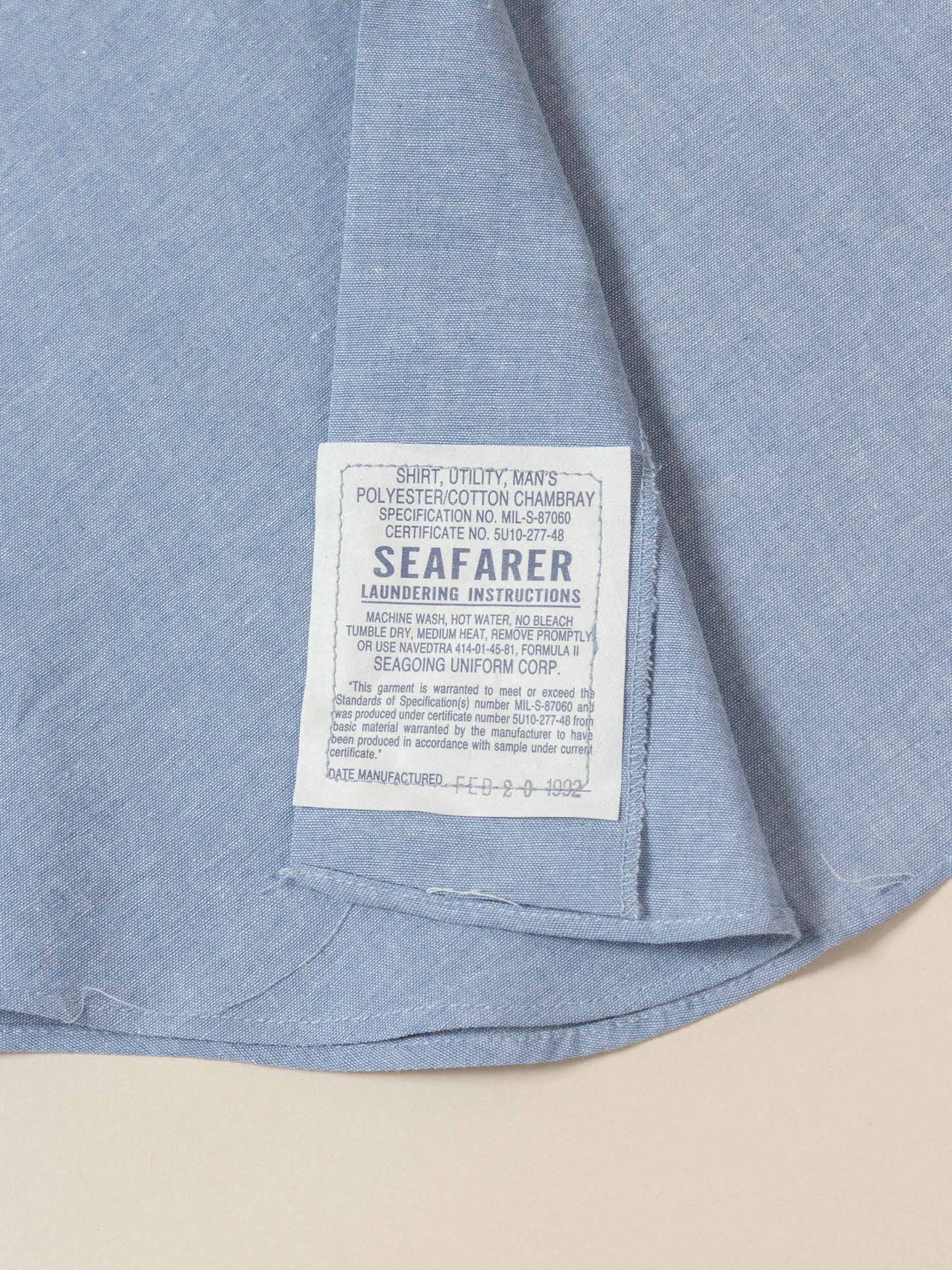 Vintage Deadstock US Made Long Sleeve Chambray Shirts - Image 4