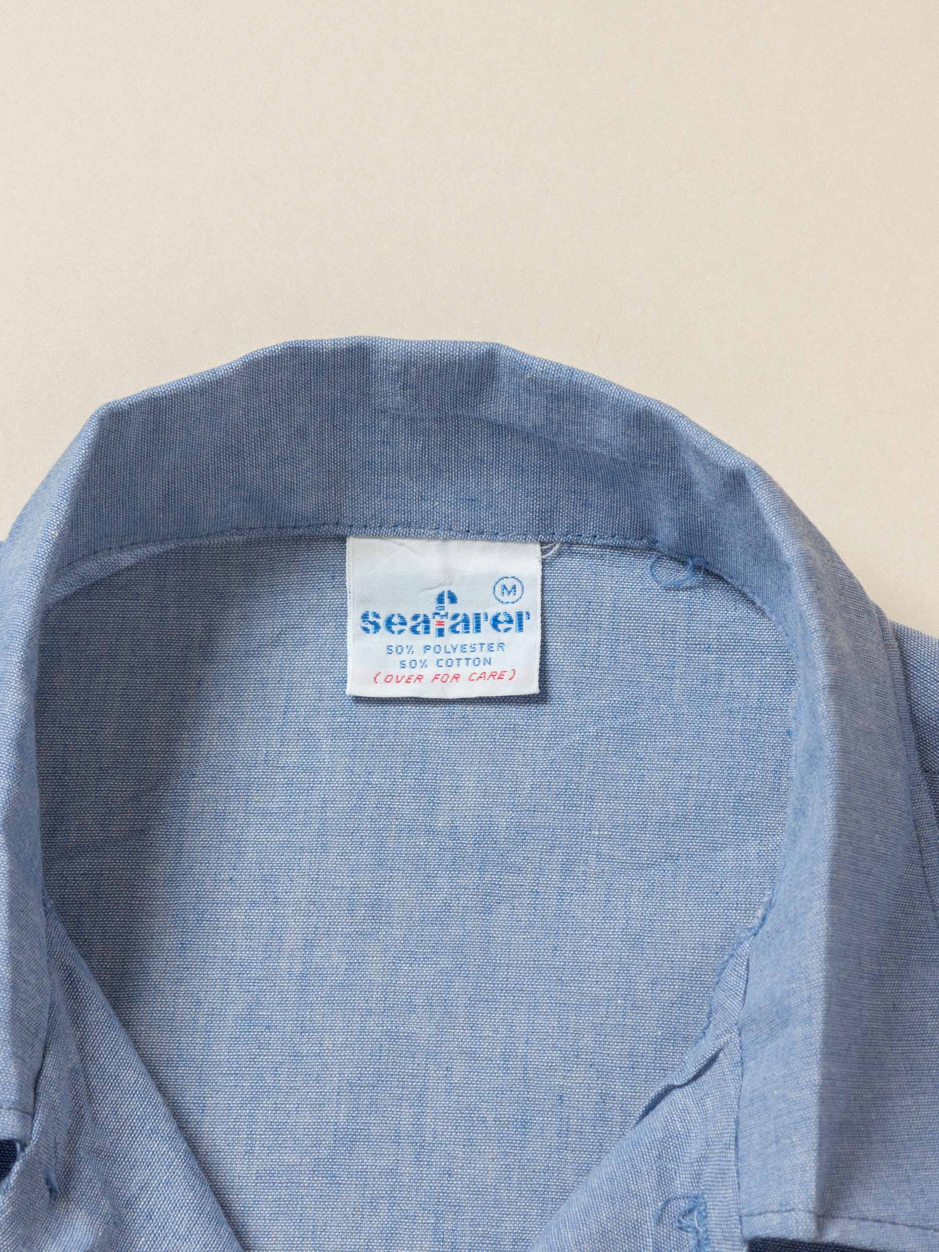 Vintage Deadstock US Made Short Sleeve Chambray Shirts - Image 7