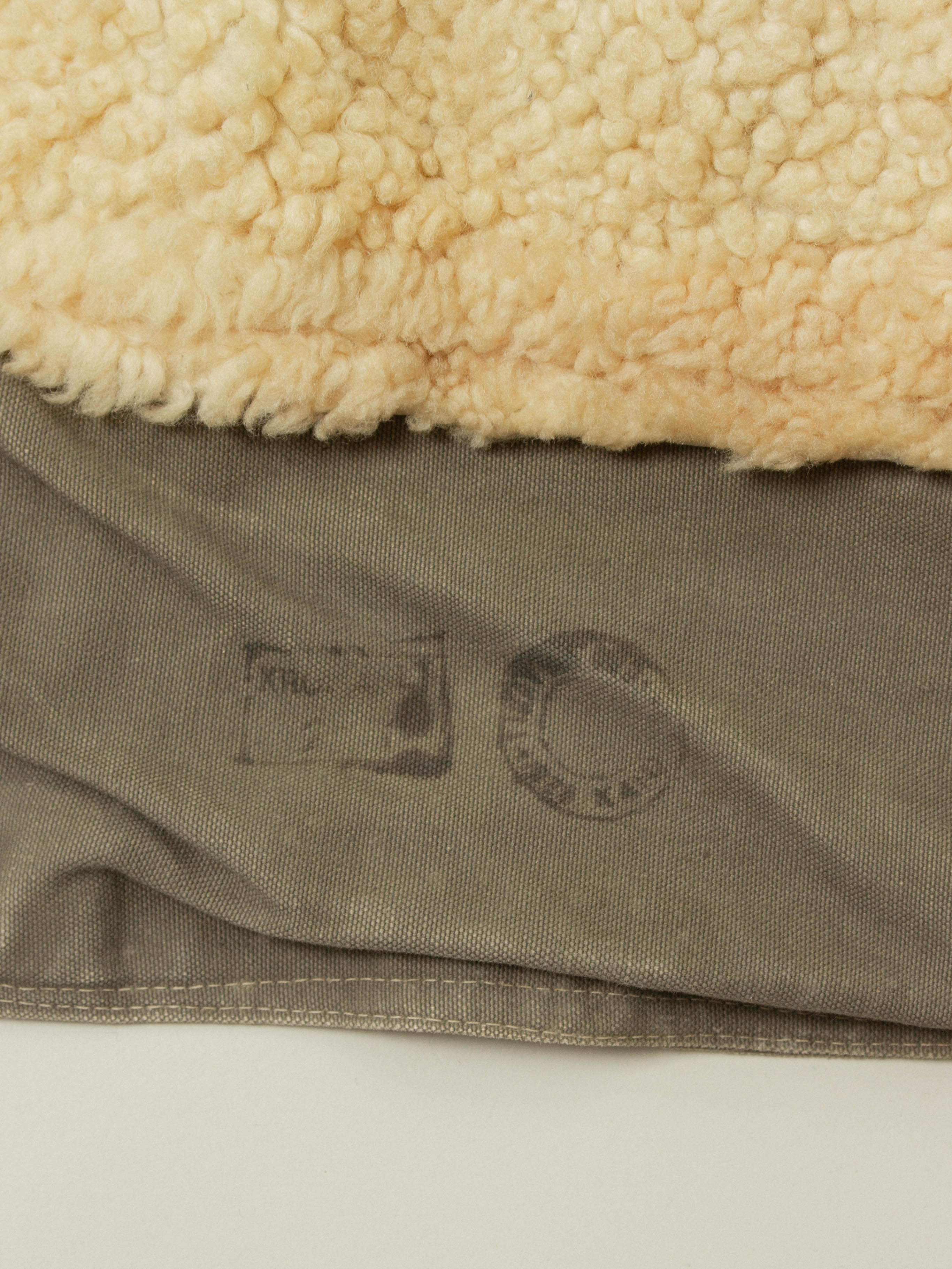 Vtg 1940s Swedish Army Extreme Cold Weather Shearling Coat (L) - Image 6