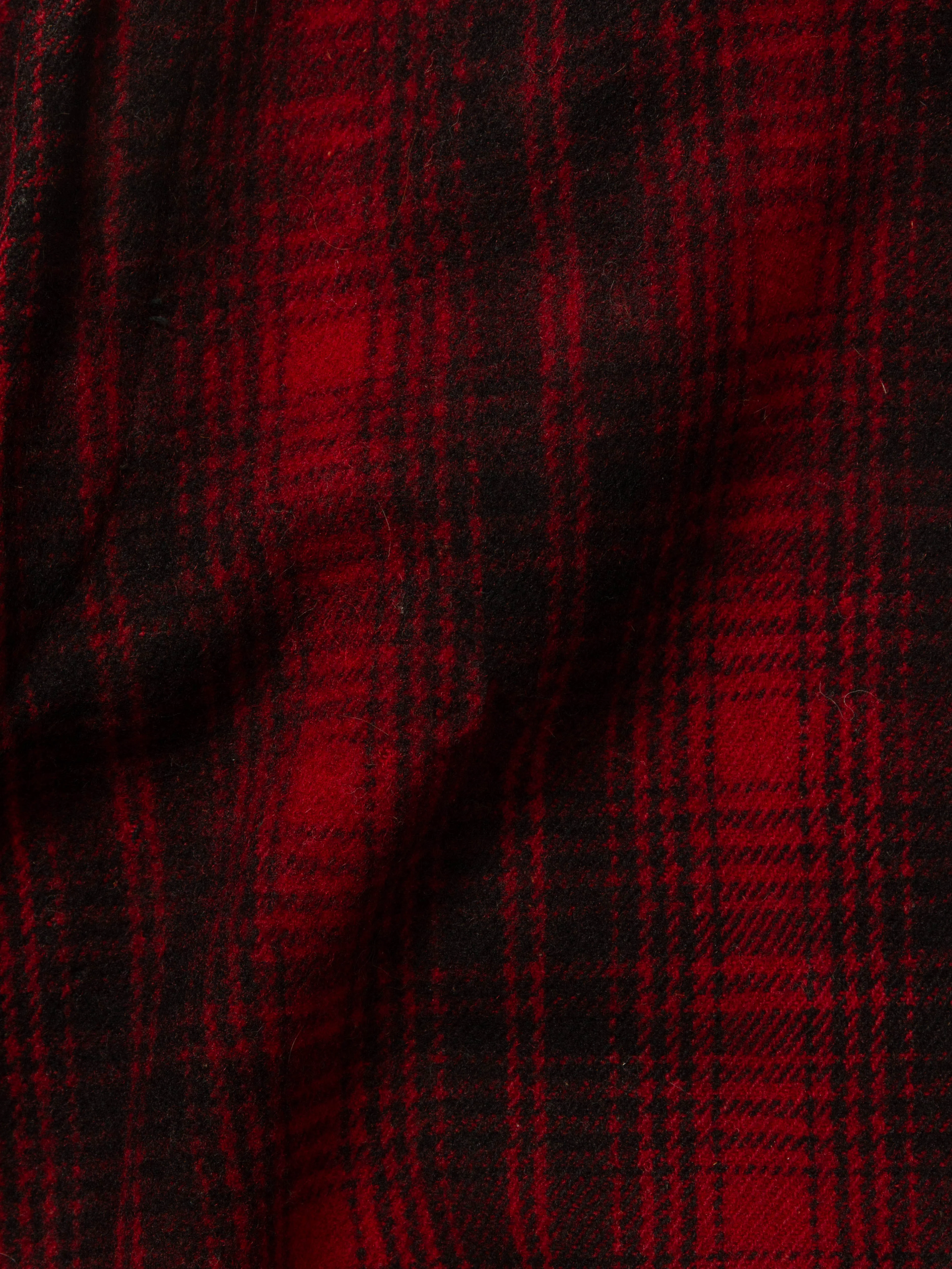 Vtg 1950s Woolrich Buffalo Plaid Wool Trousers - Made in USA (36x32) - Image 6