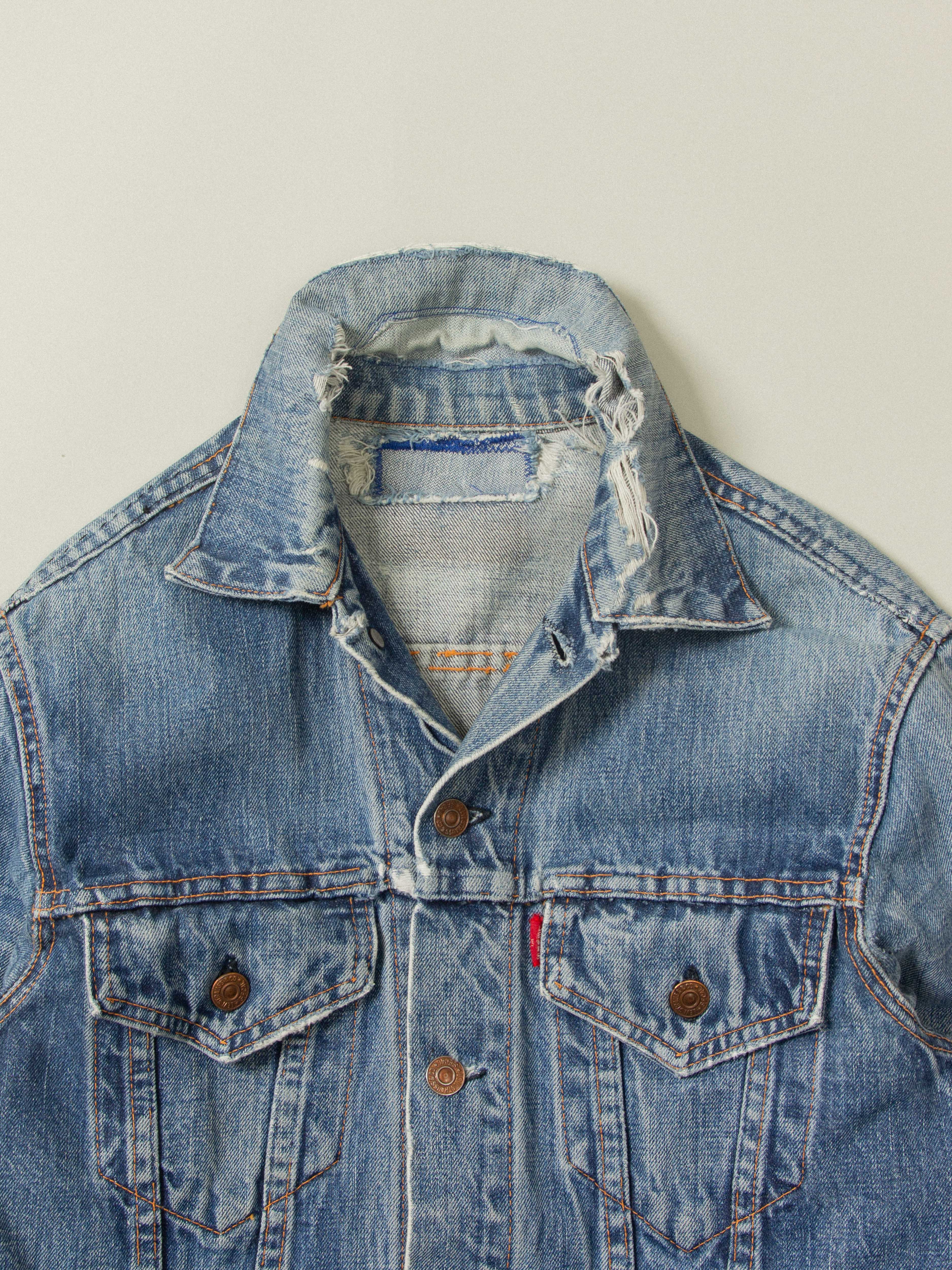 Vtg 1960s Levi's Big E Customized Trucker Jacket (S) - Image 4