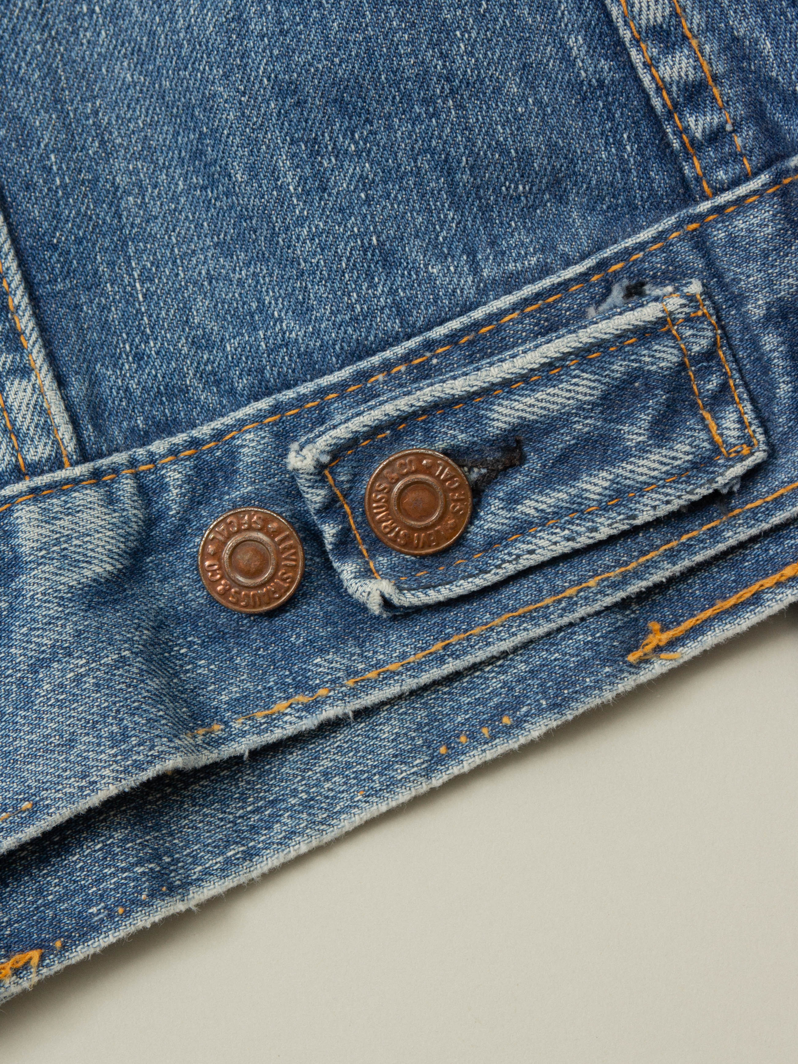 Vtg 1960s Levi's Big E Trucker Denim Jacket (S/M) - Image 8