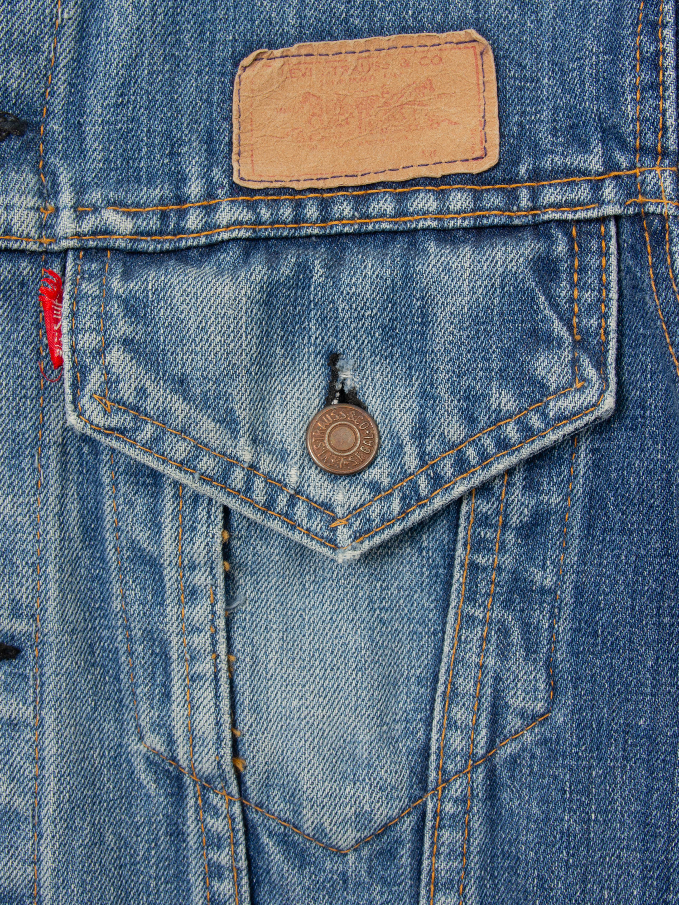 Vtg 1960s Levi's Big E Trucker Denim Jacket (XS) - Image 5