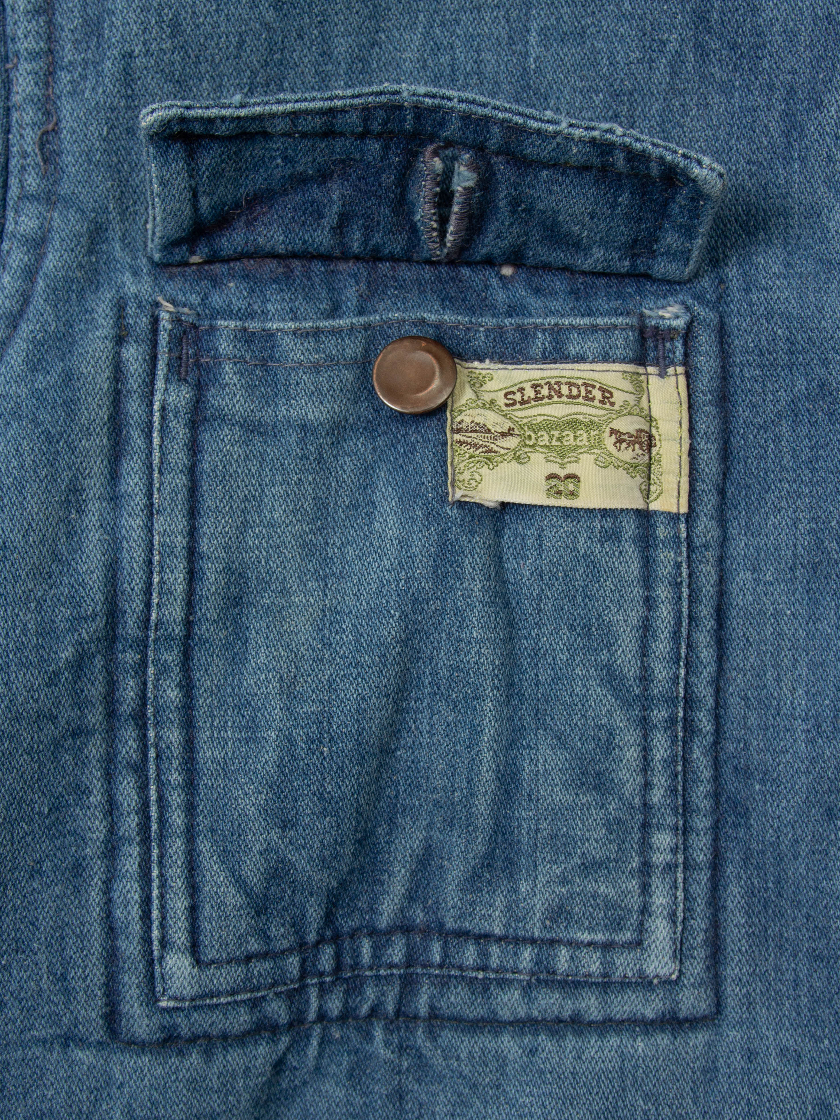 Vtg 1960s Lined Loco Chore Denim Jacket (M) - Image 6