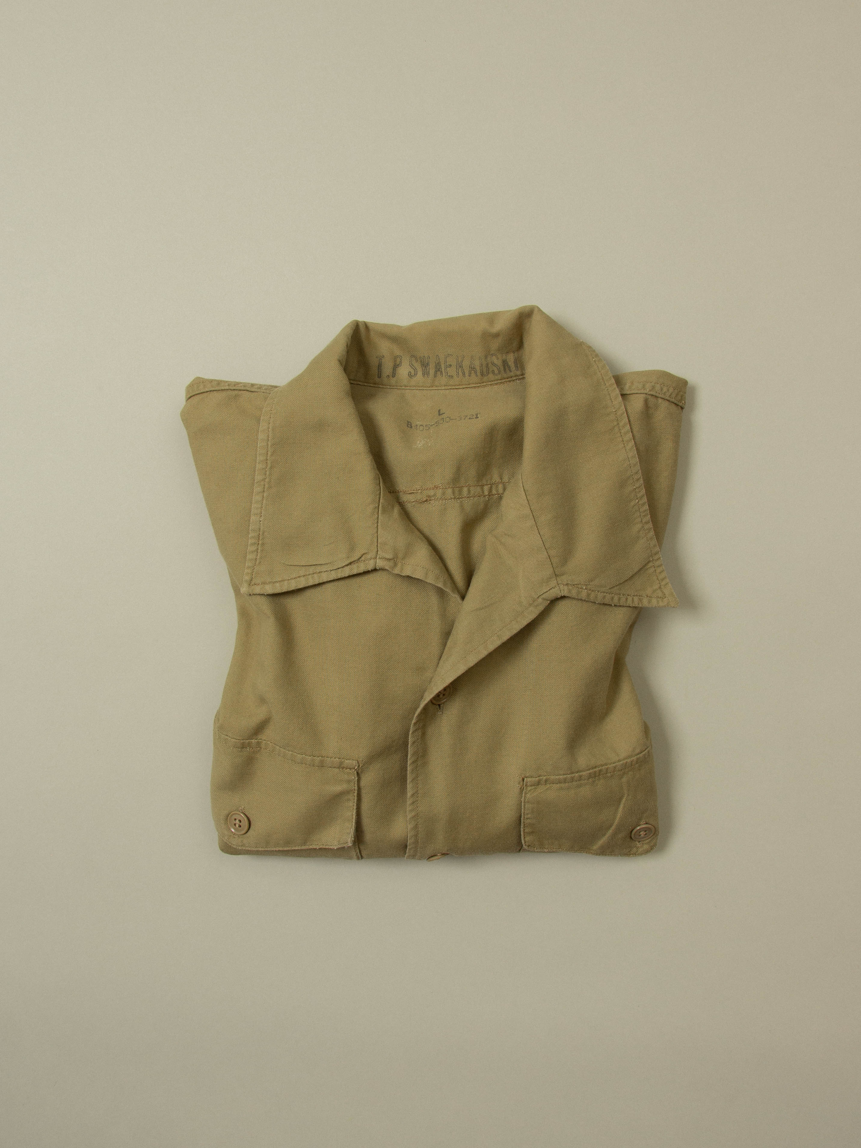 Vtg 1960s US Army Short Sleeve Officer Shirt (S) - Image 6