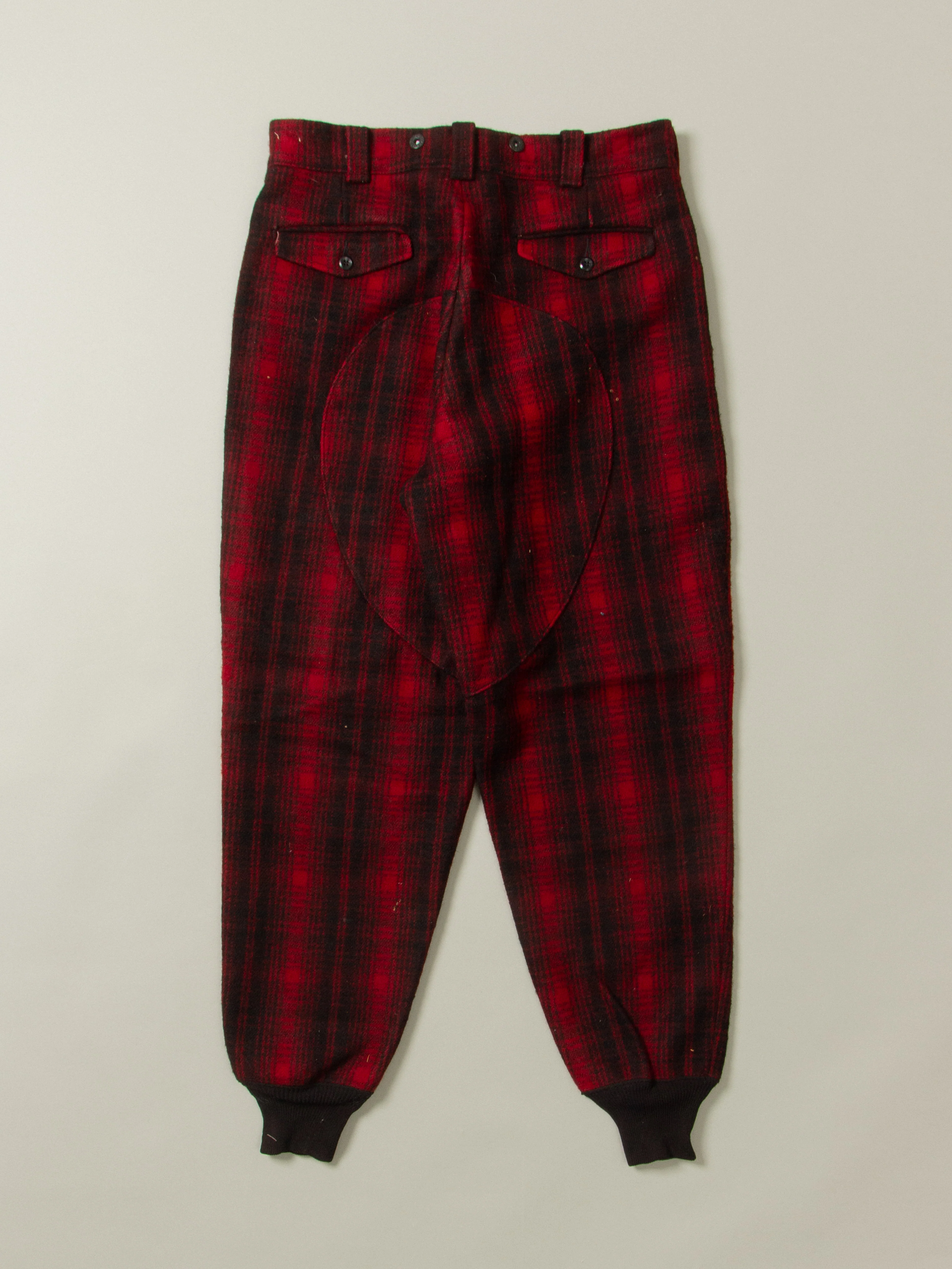 Vtg 1960s Woolrich Buffalo Plaid Wool Trousers - Made in USA (36x33) - Image 9