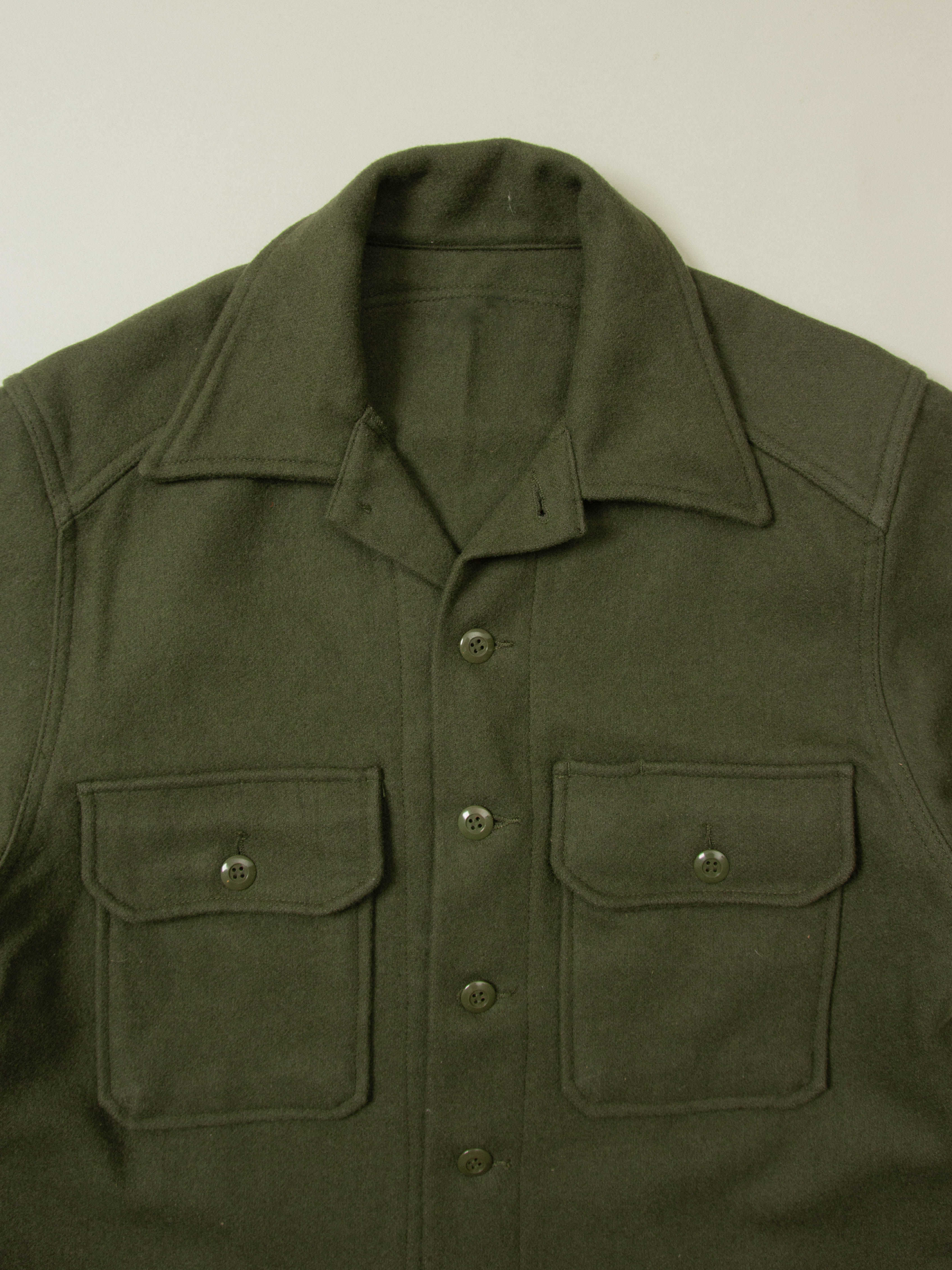 Vtg 1970s Canadian Army Wool Shirt - Image 3