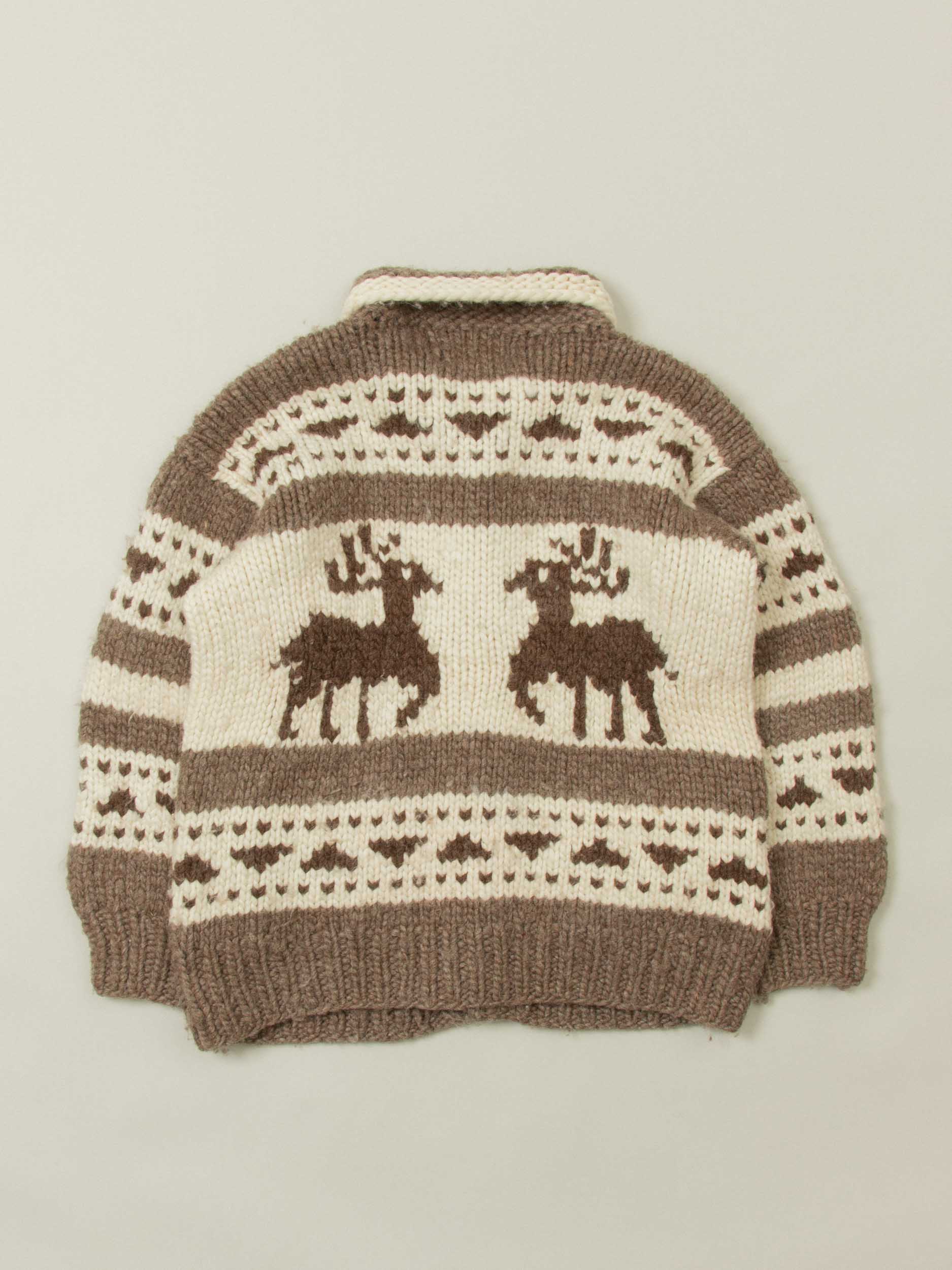 Vtg 1970s Kanata Cowichan Knit Cardigan – Made in Canada (XL) - Image 2