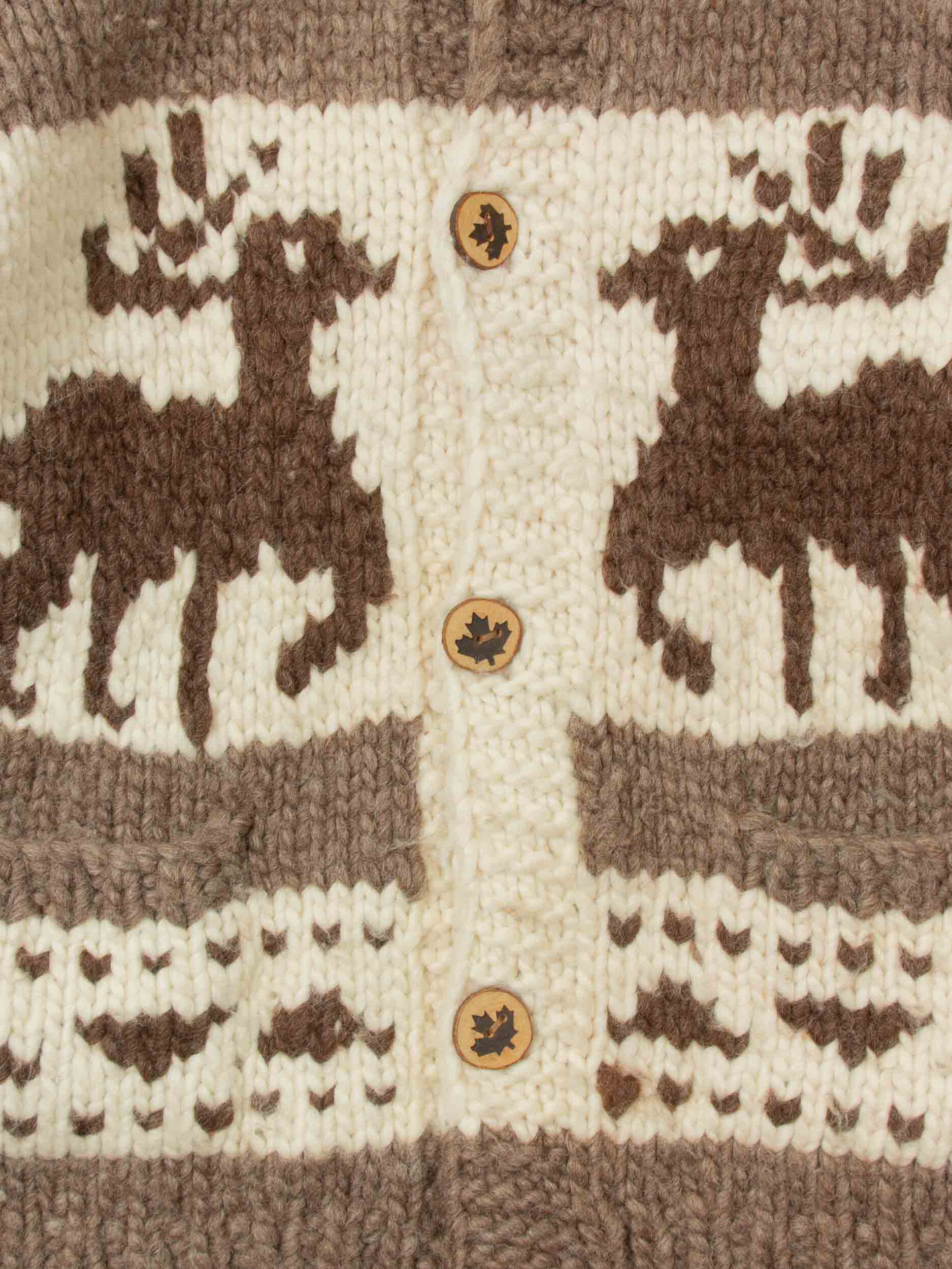 Vtg 1970s Kanata Cowichan Knit Cardigan – Made in Canada (XL) - Image 5