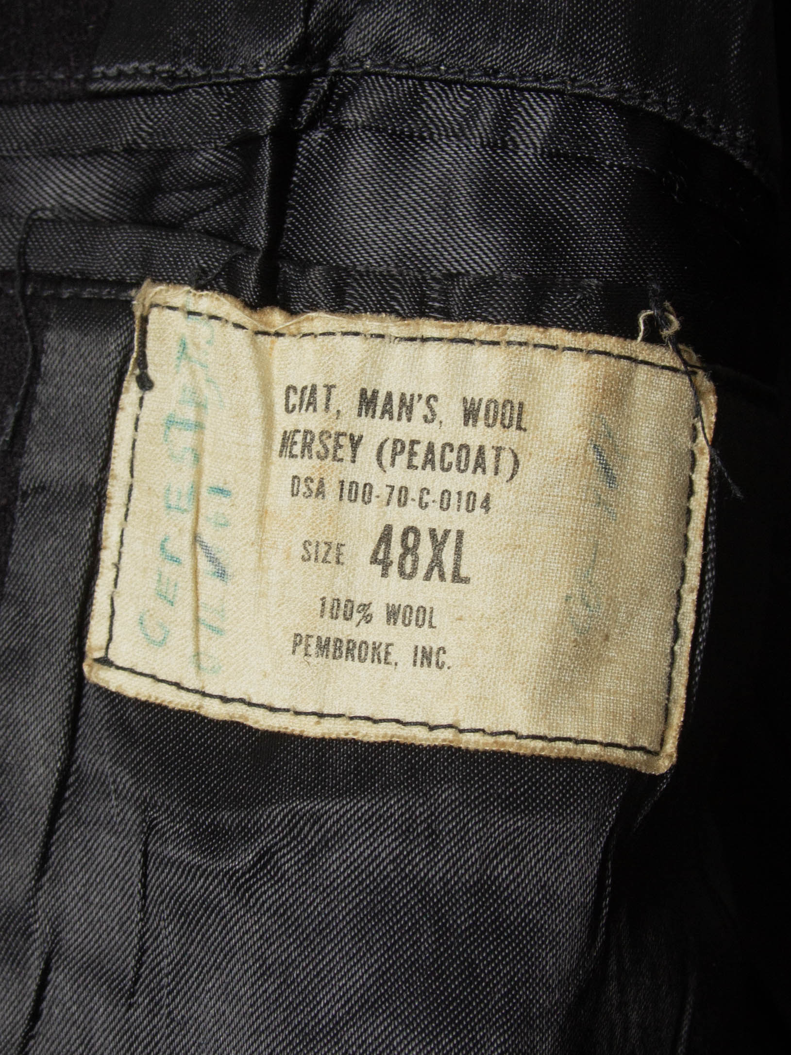 Vtg 1970s US Navy Wool Peacoat (XL) - Image 3