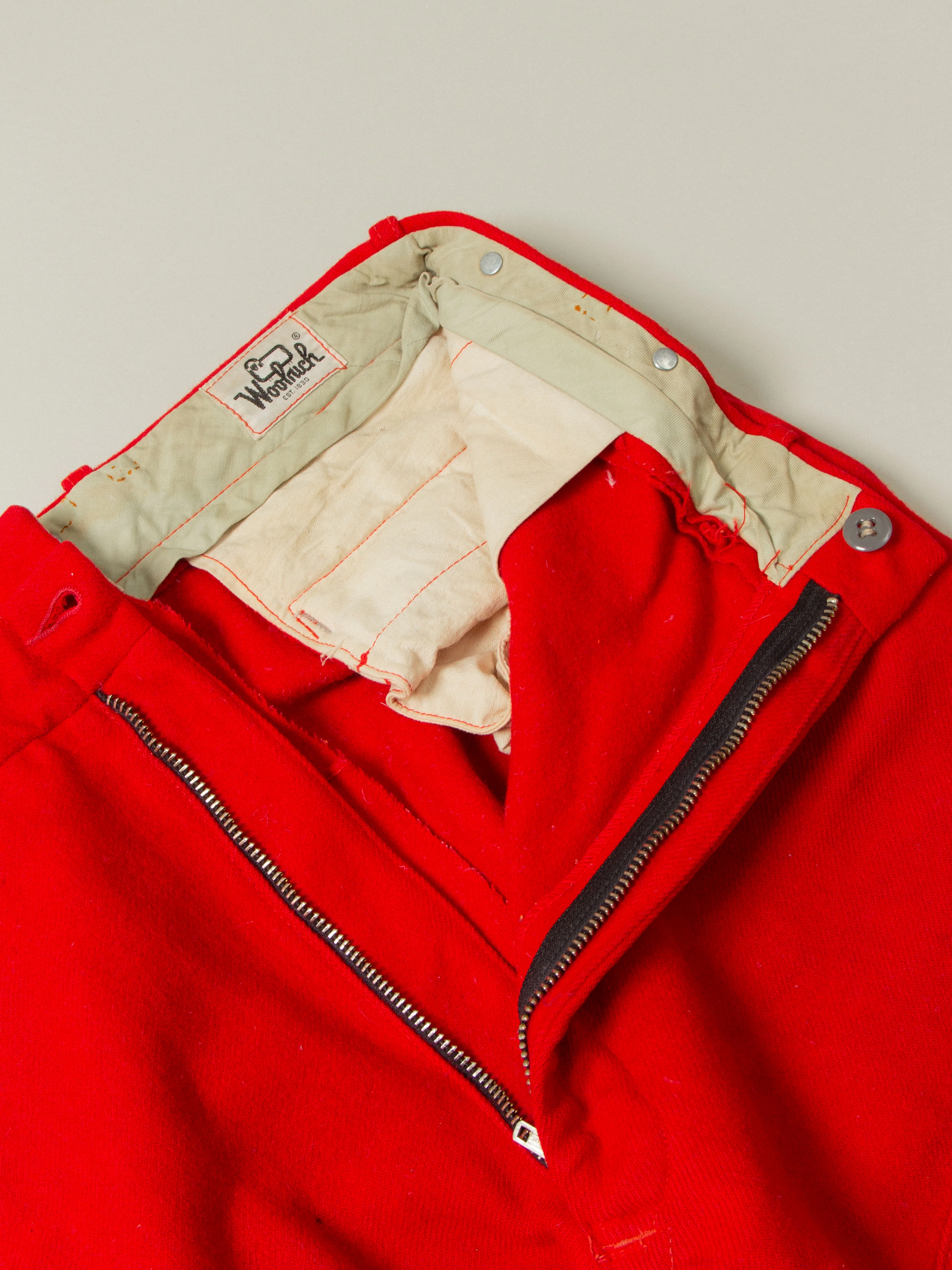 Vtg 1960s Woolrich Wool Trousers - Made in USA (36x31) - Image 5