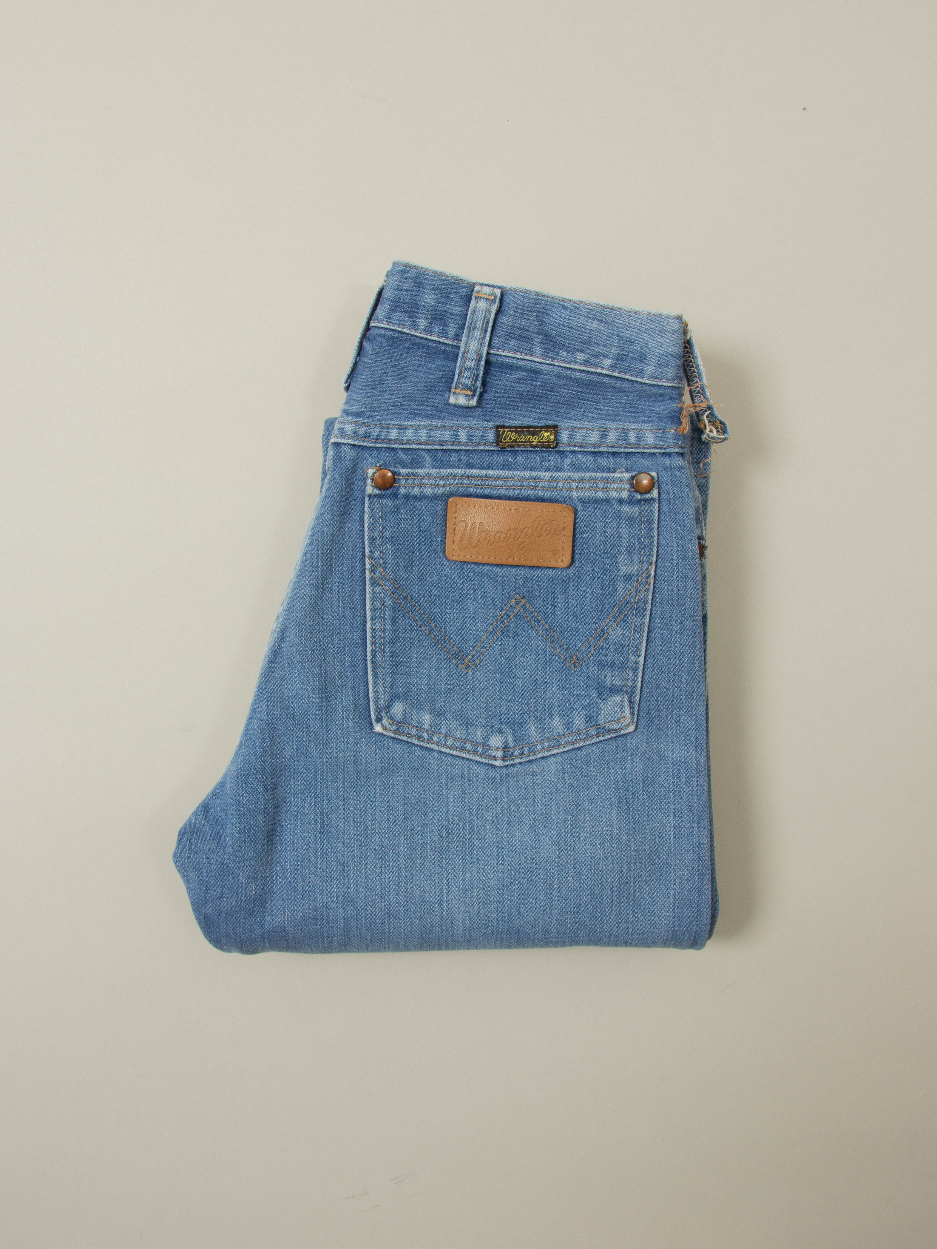 Vtg 1970s Wrangler Bootcut Jeans - Made in USA (28x34) - Image 8