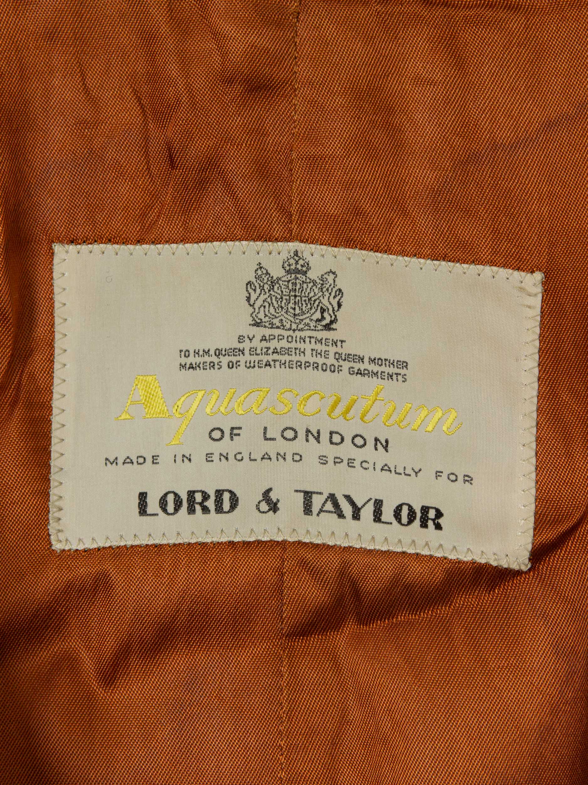 Vtg 1980s Aquascutum 'Lord & Taylor' Wool Coat - Made in England (L) - Image 3