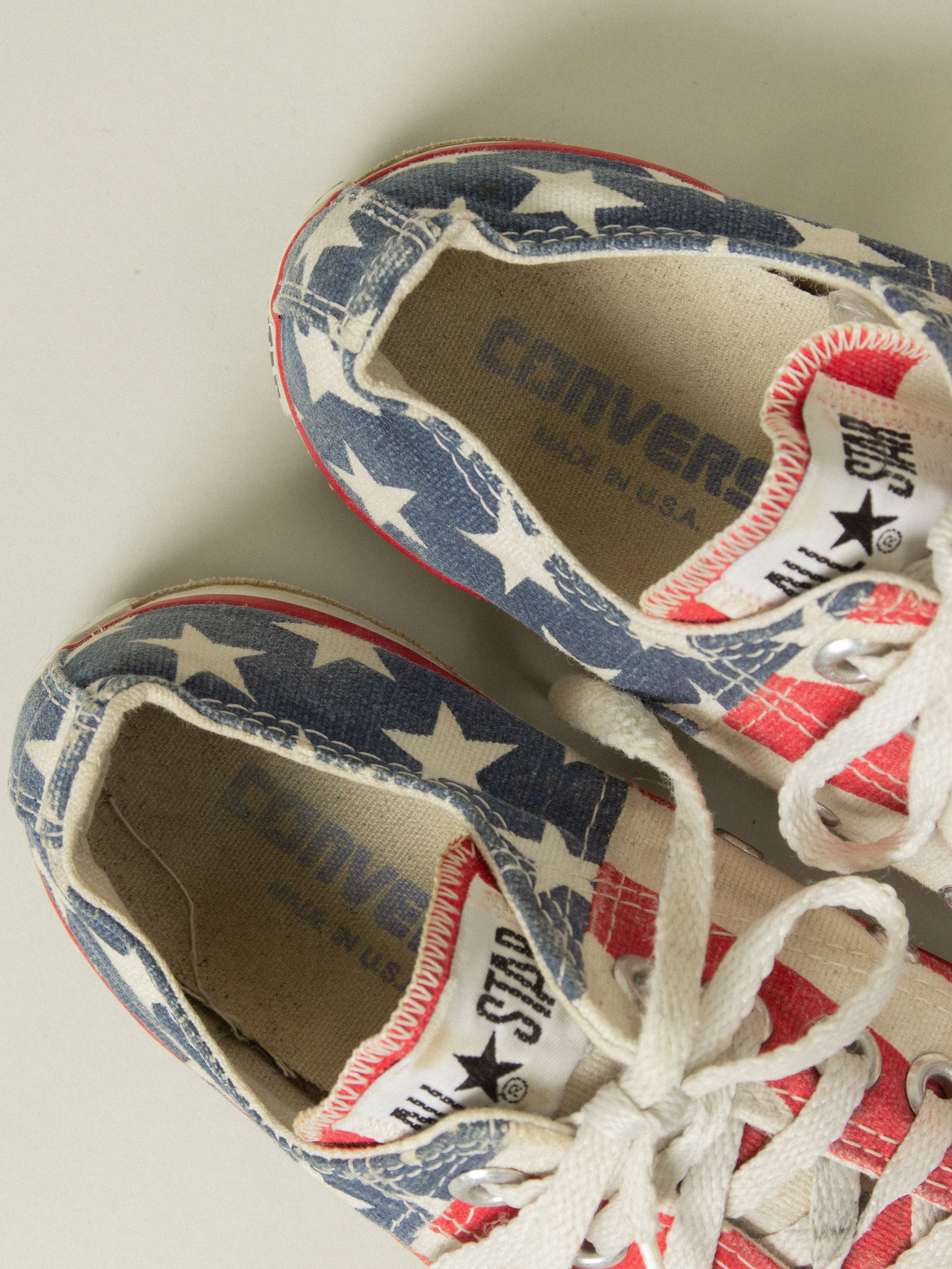 Vtg 1980s Converse All Star Flag Low-Top - Made in USA (US 4.5-EU 37) - Image 7