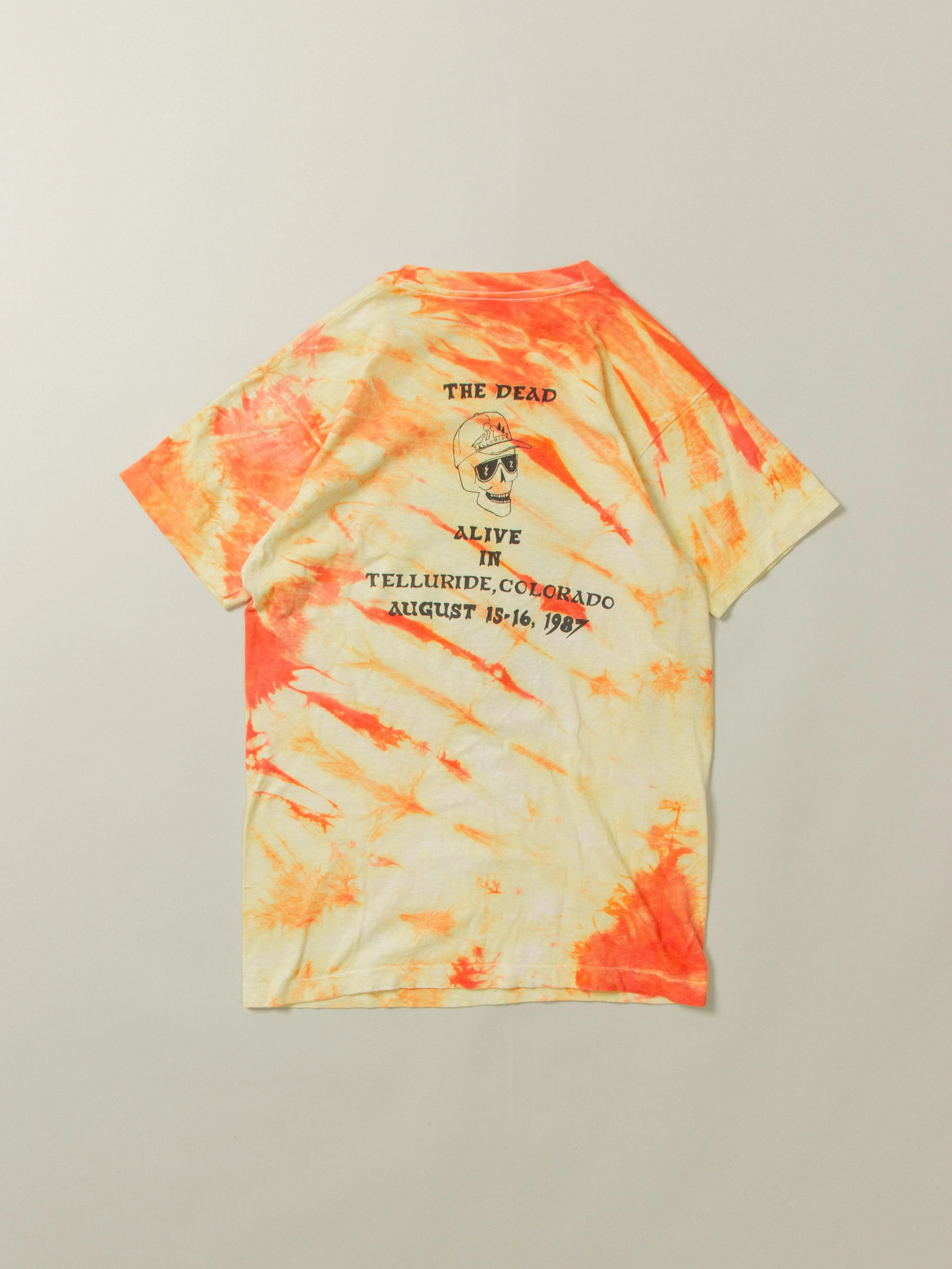Vtg 1987 Single Stitch Tie Die Grateful Dead Tee - Made in USA (M) - Image 7