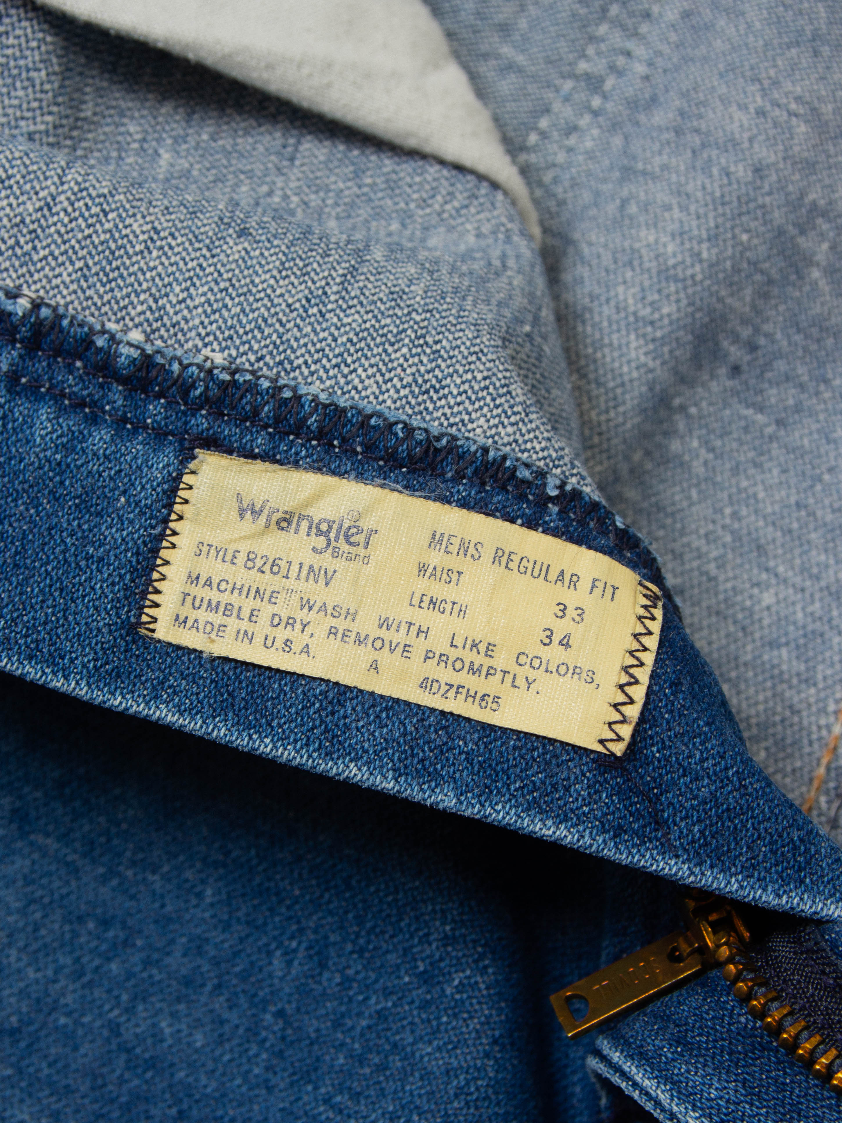 Vtg 1980s Dark Wrangler Jeans - Made in USA (32x33) - Image 5