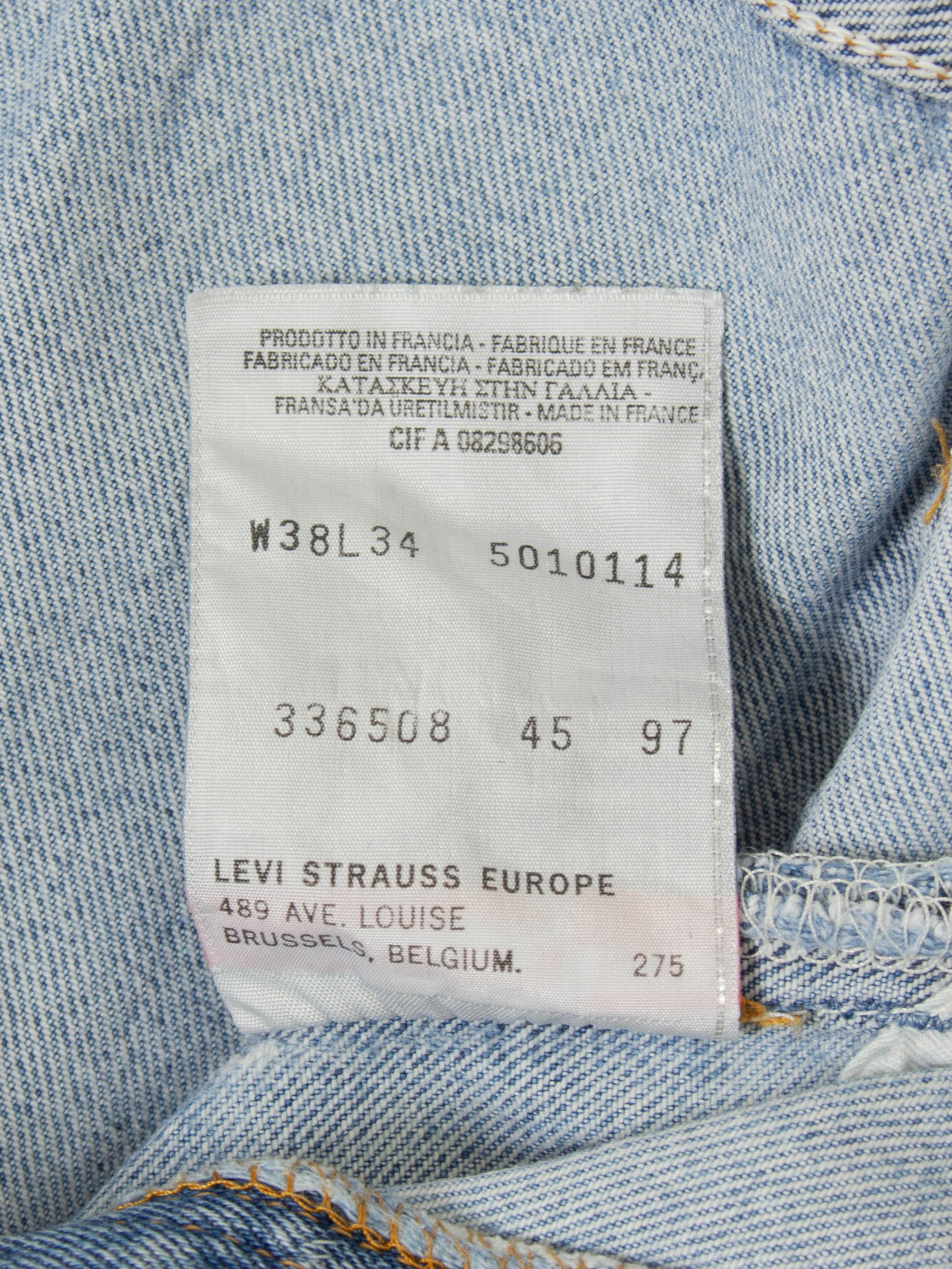 Vtg 1990s Levi's 501 Jeans - Made in France (38x30) - Image 5
