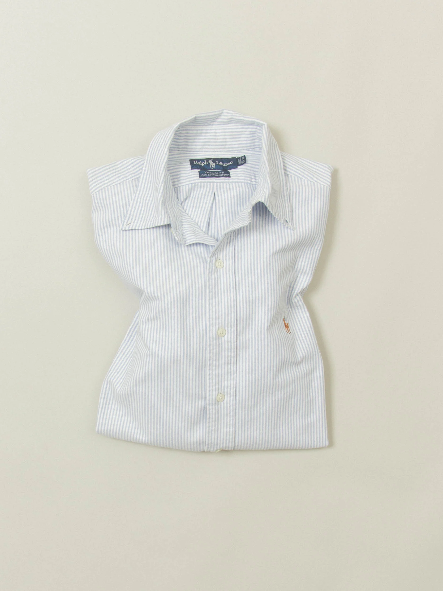 Vtg 1990s Striped Ralph Lauren Button Down Shirt (XL) - Image 6