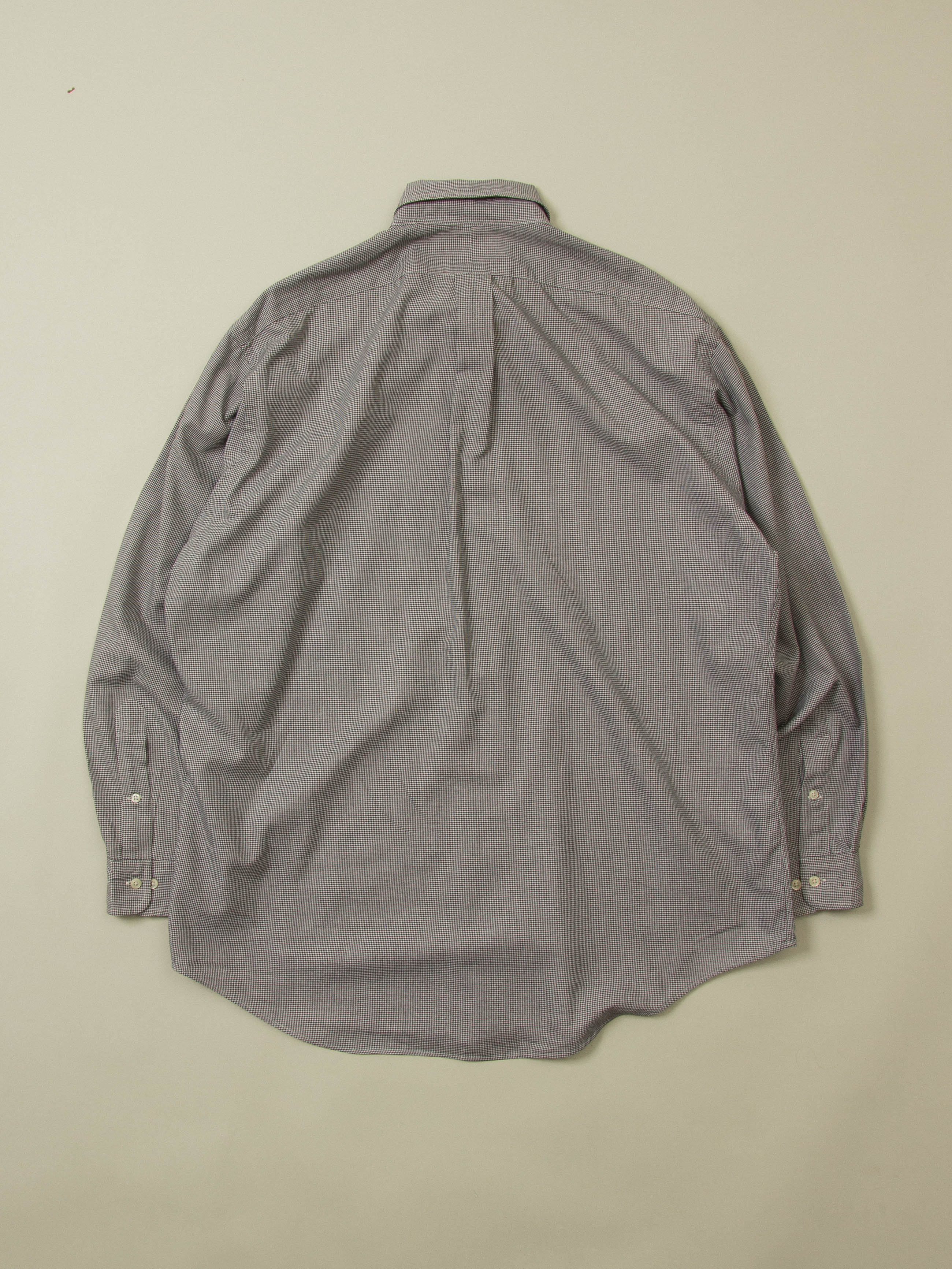 Vtg 1990s Ralph Lauren Houndstooth Shirt (XL) - Image 4
