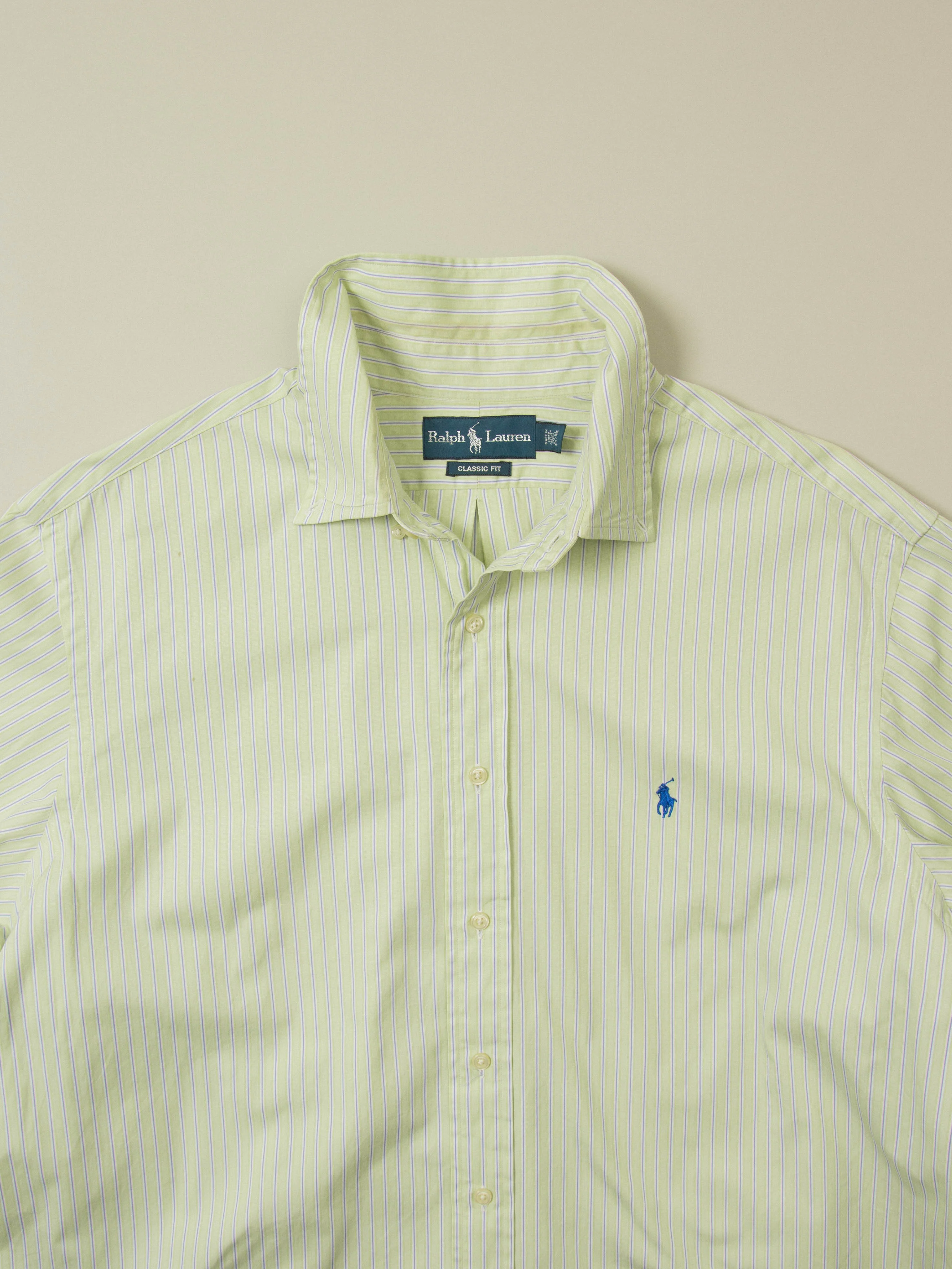 Vtg 1990s Striped Ralph Lauren Shirt (XL) - Image 2