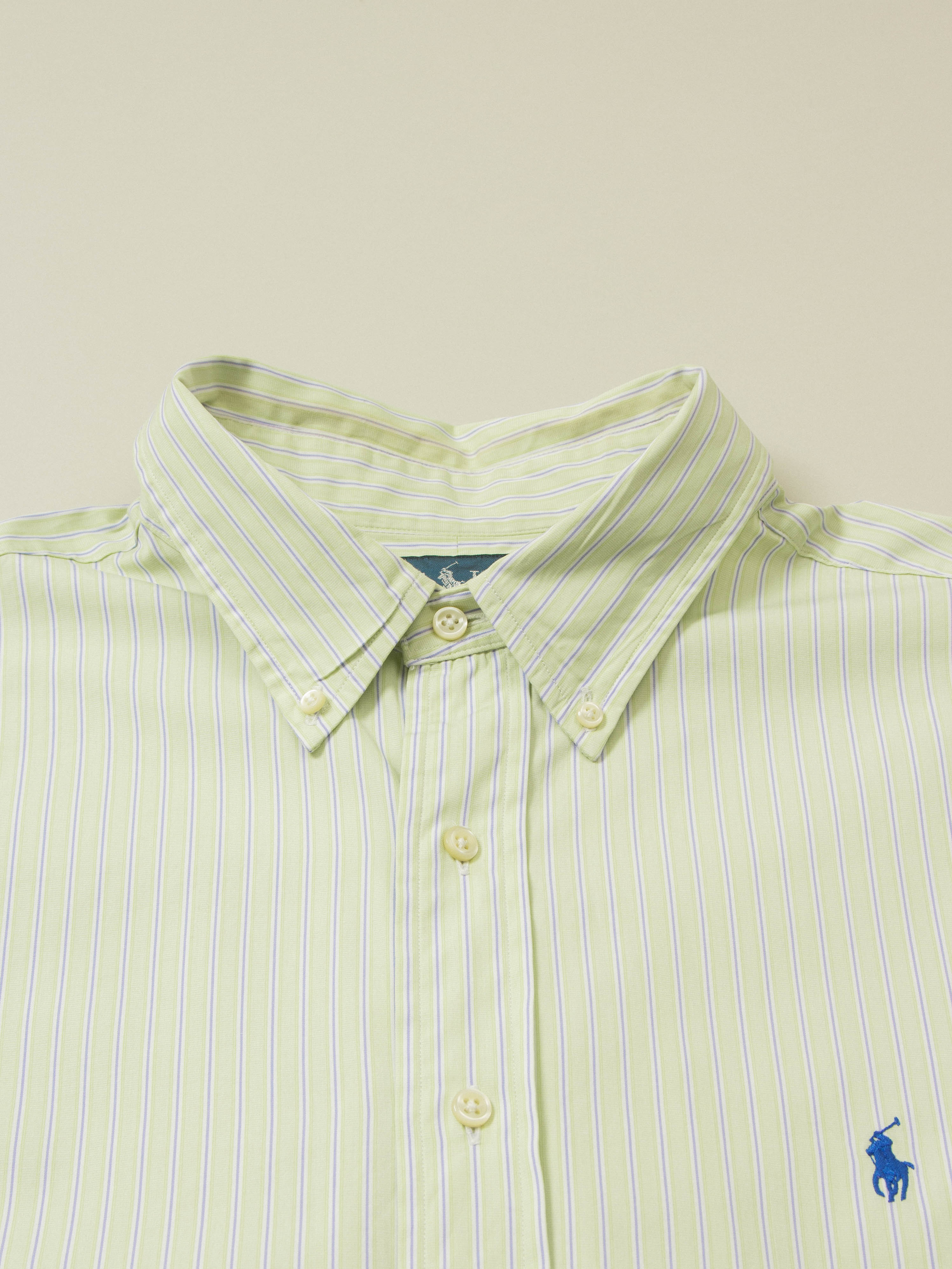 Vtg 1990s Striped Ralph Lauren Shirt (XL) - Image 3