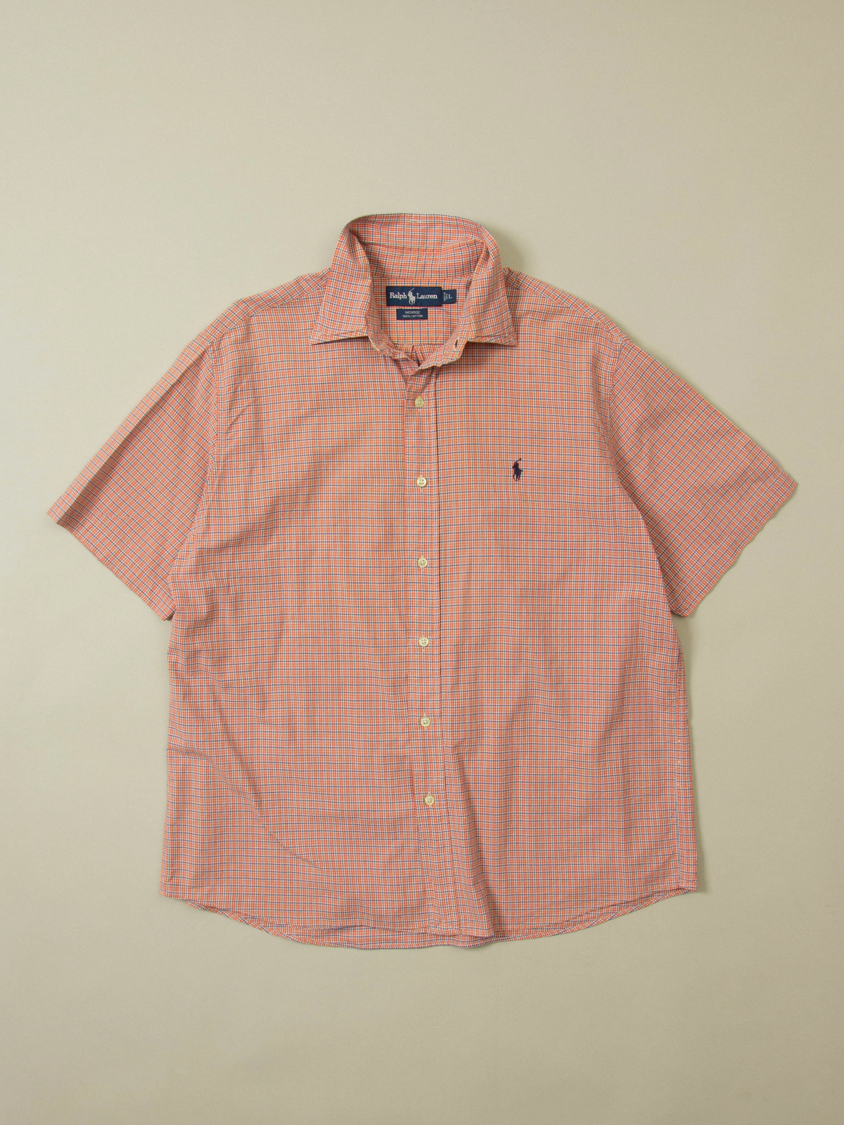 Vtg 1990s Ralph Lauren Short Sleeve Shirt (L)