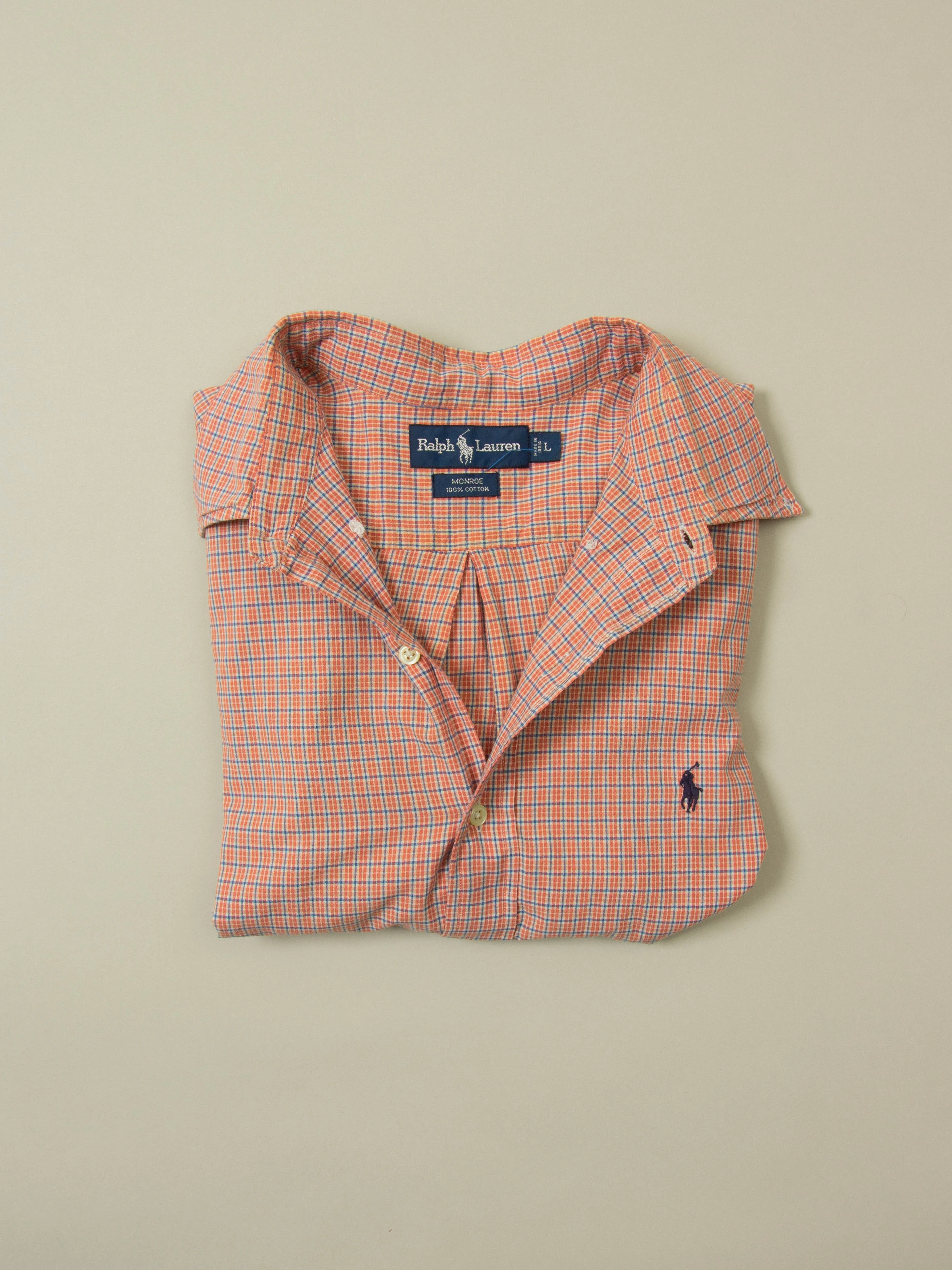 Vtg 1990s Ralph Lauren Short Sleeve Shirt (L) - Image 4