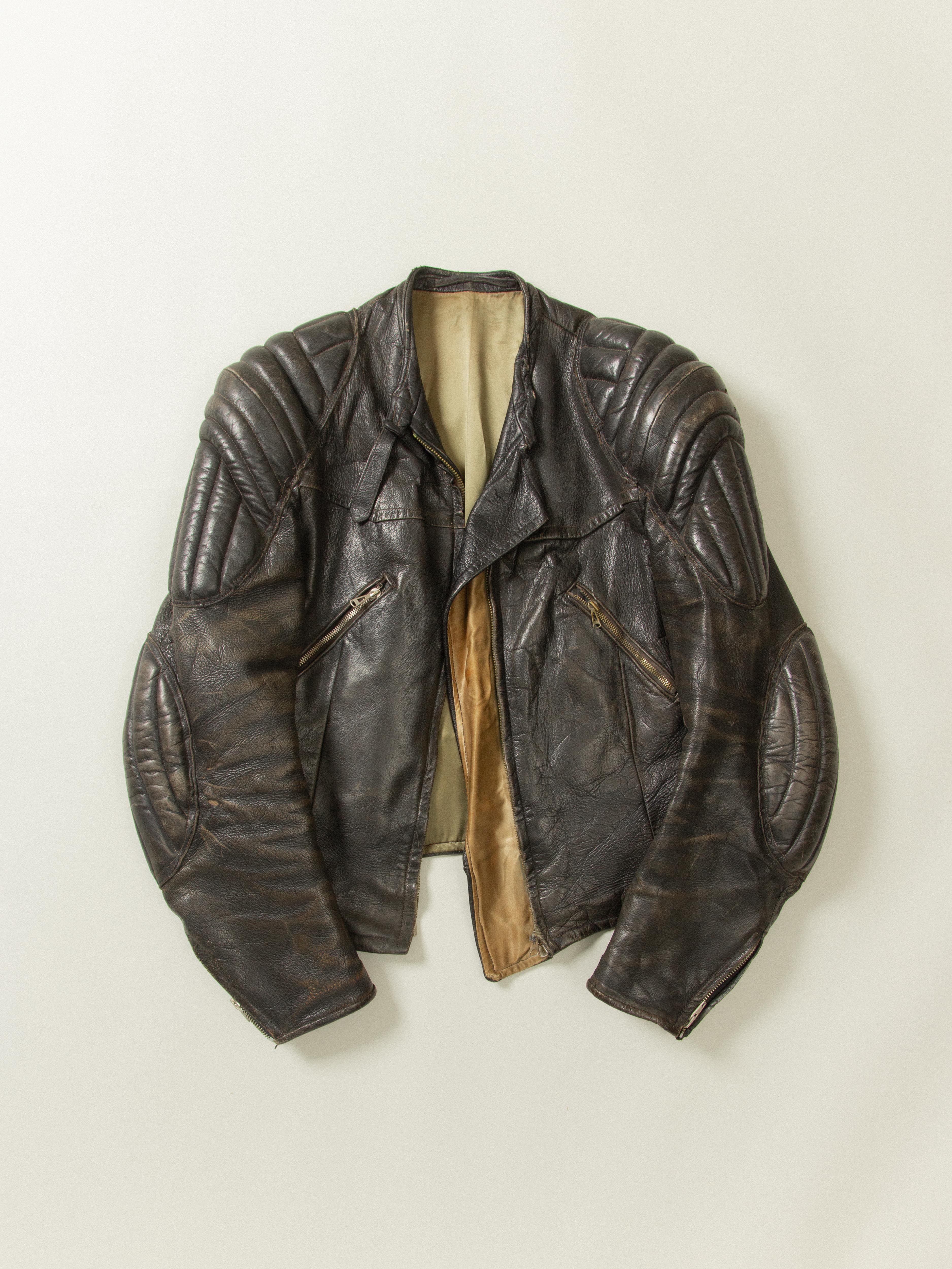 Vtg 1950s Swedish Motorcycle Leather Jacket (M) - Image 6