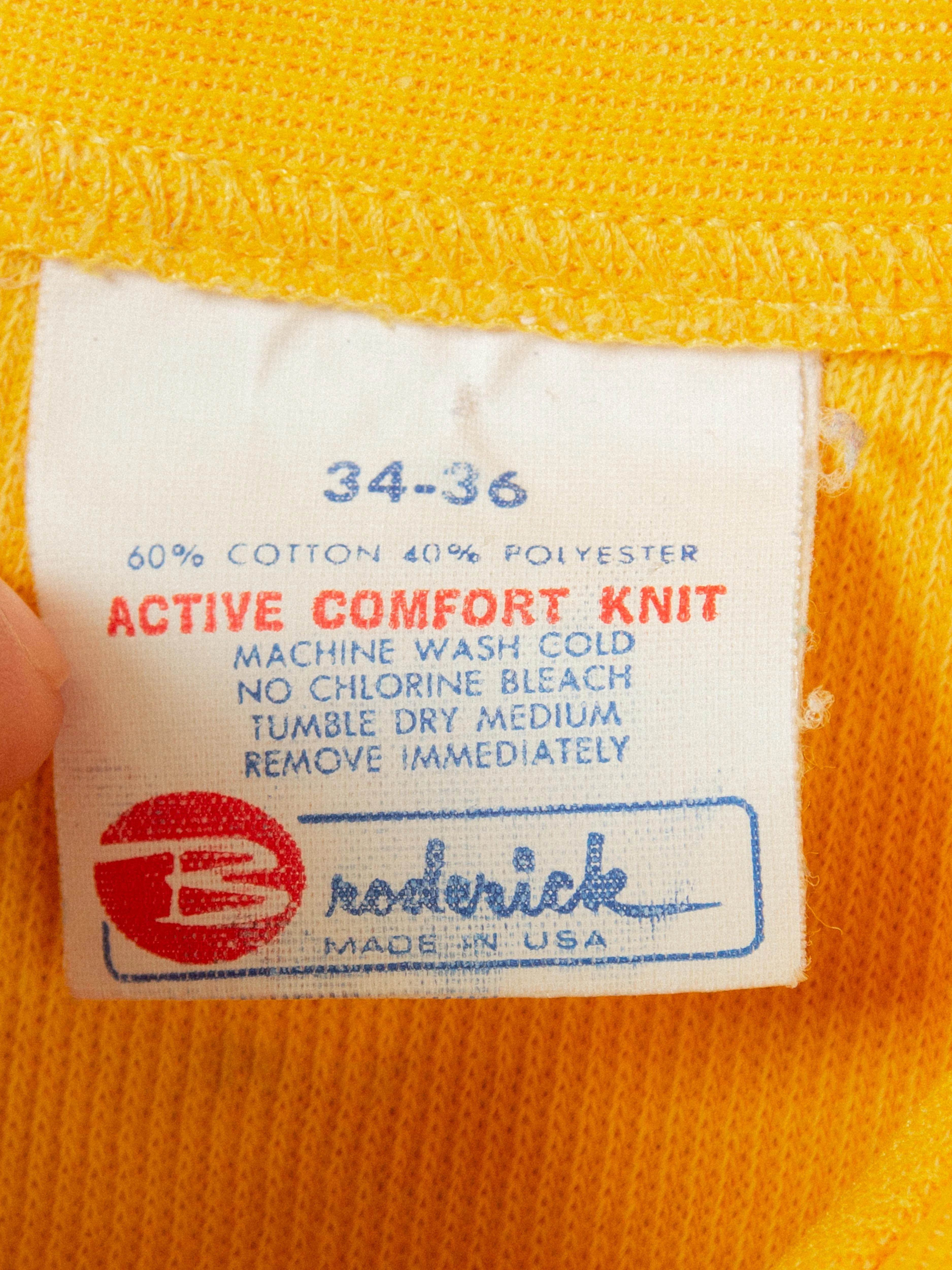 Vtg 70s Broderick Sports Polo - Made in USA (XS) - Image 3