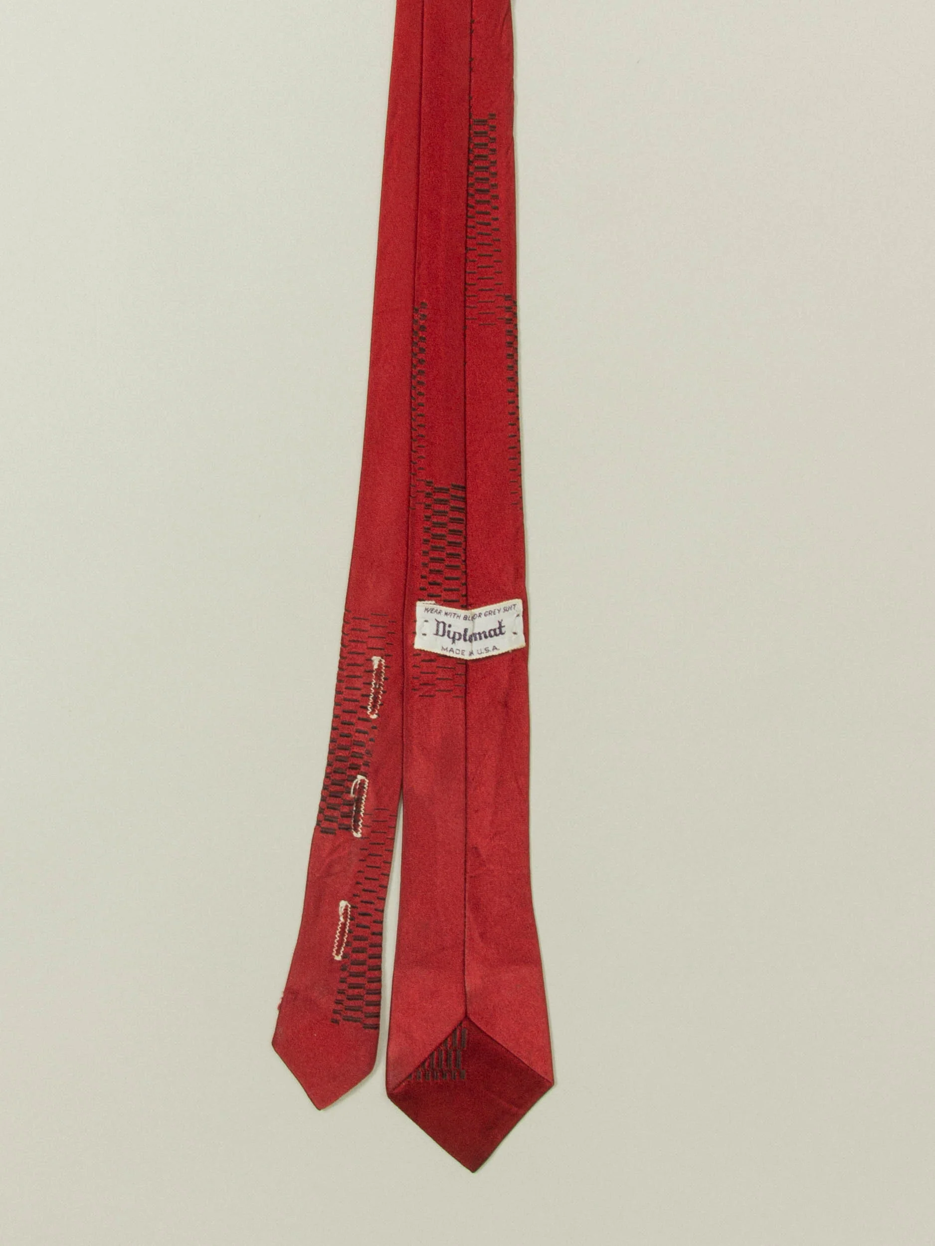 Vtg 'Diplomat' Tie - Made in USA - Image 4