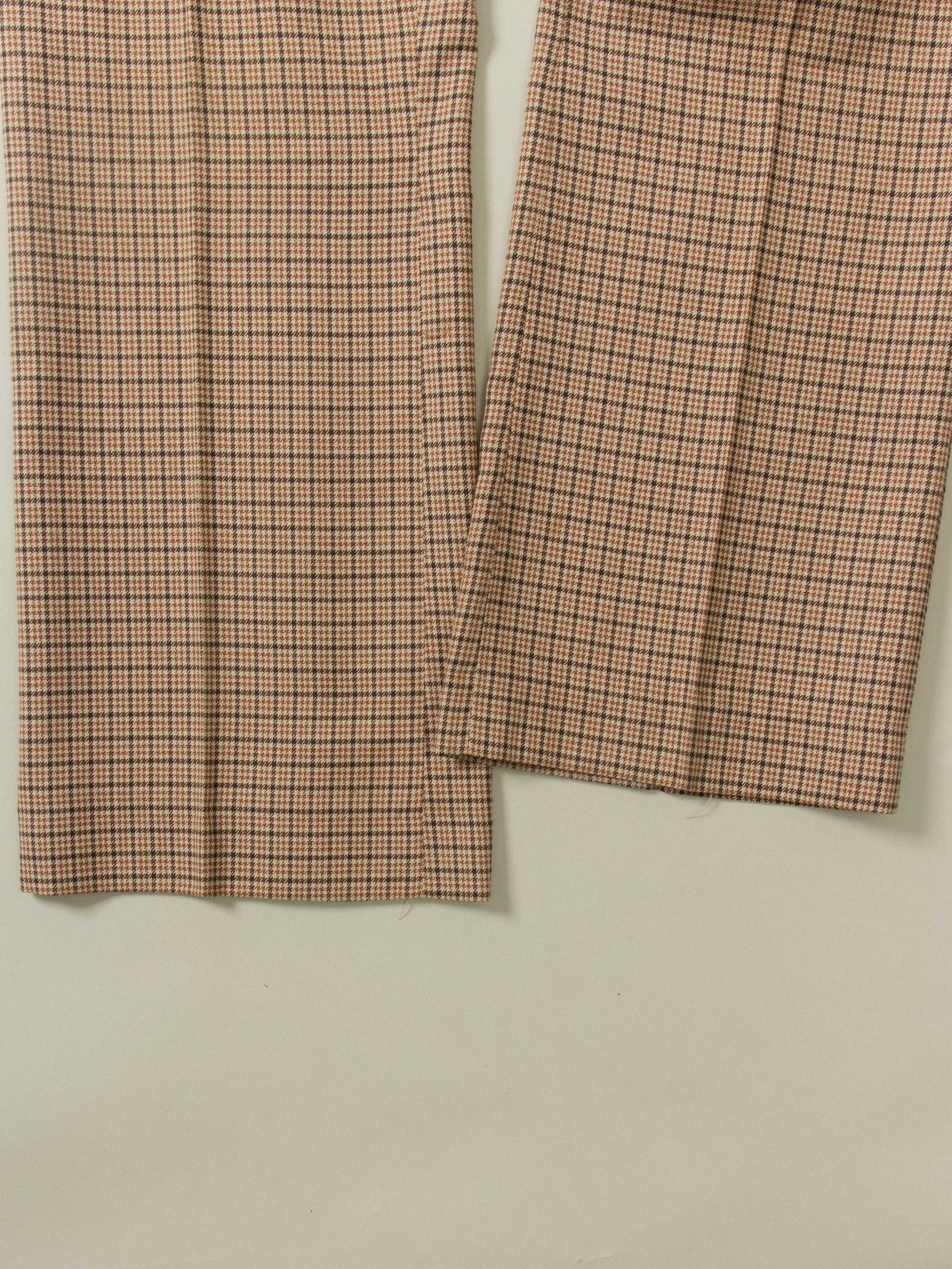 Vtg 1980s Checkered Dress Trousers (36x30) - Image 3