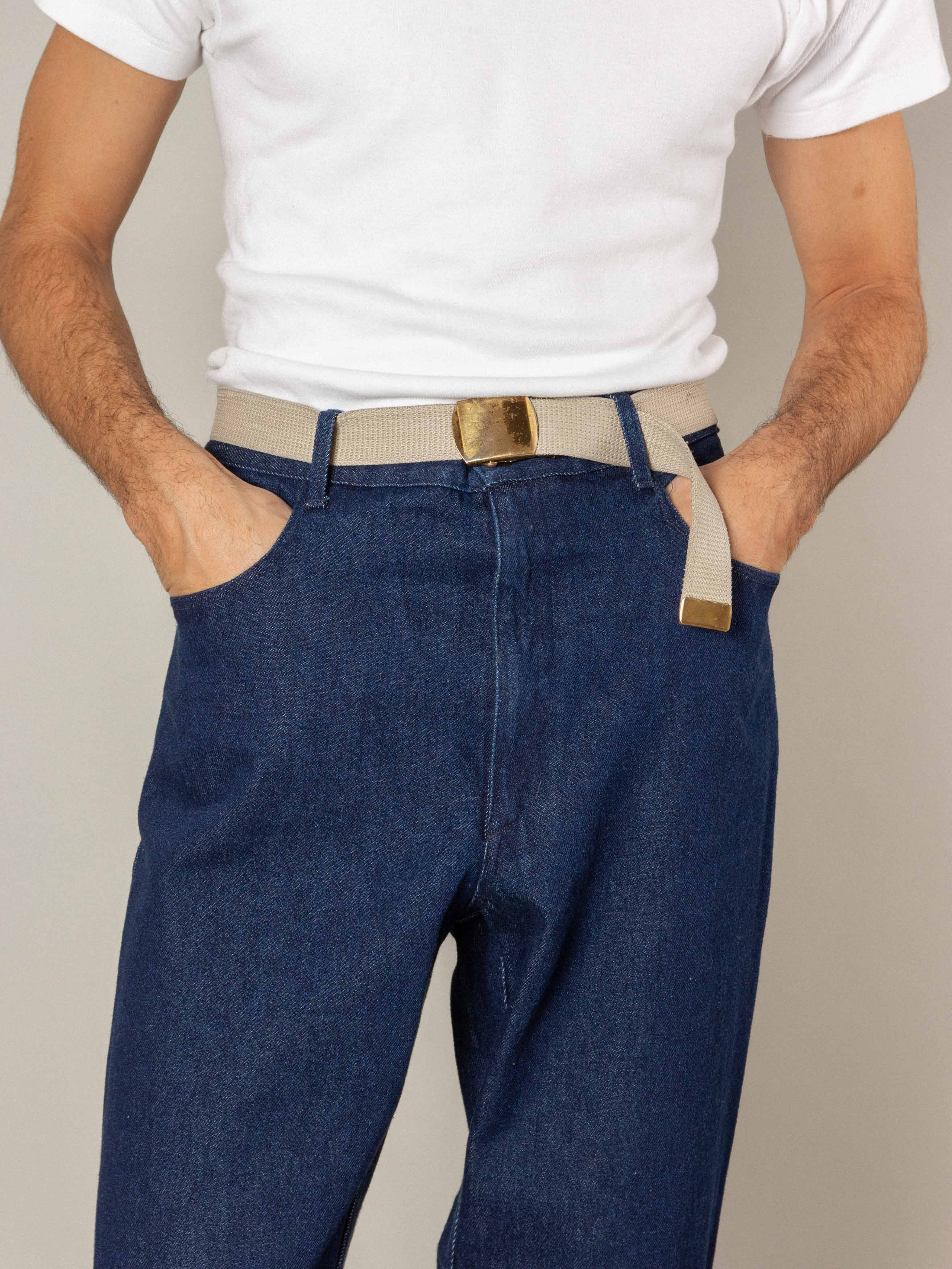 Vtg 1990s Italian Navy Jeans - Image 4