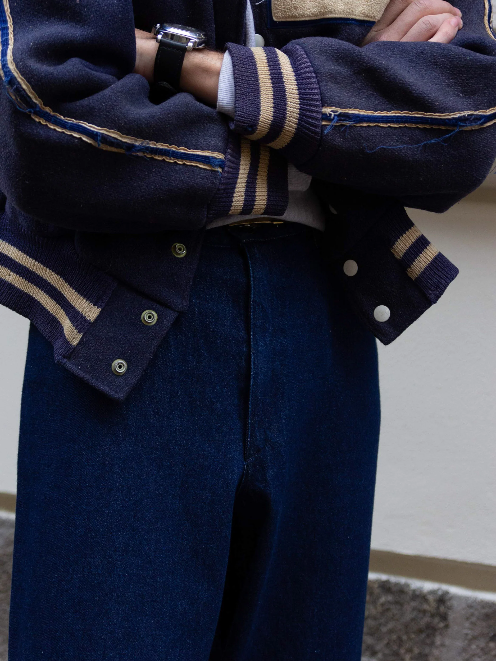 Vtg 1990s Italian Navy Jeans - Image 7