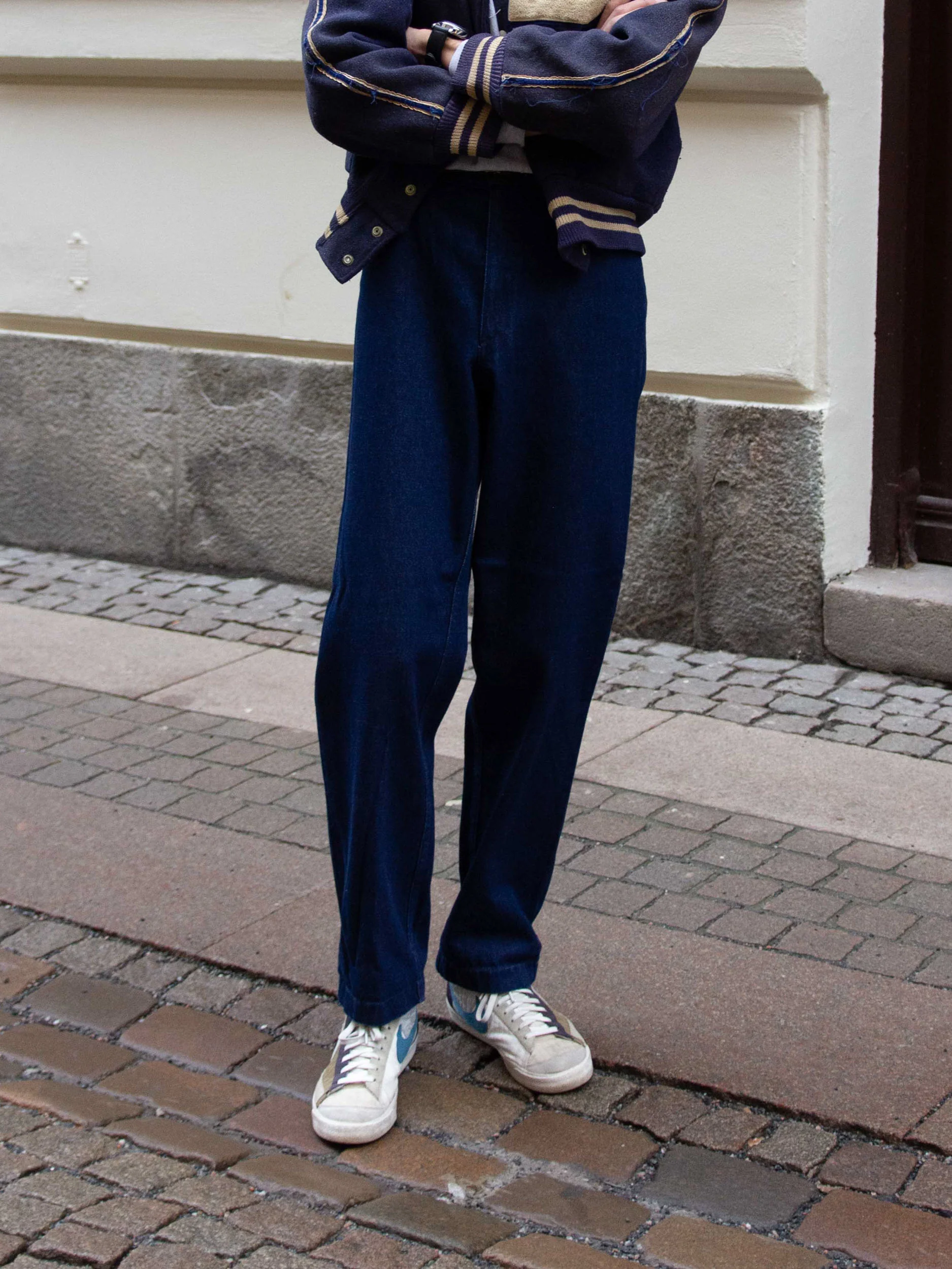 Vtg 1990s Italian Navy Jeans - Image 8