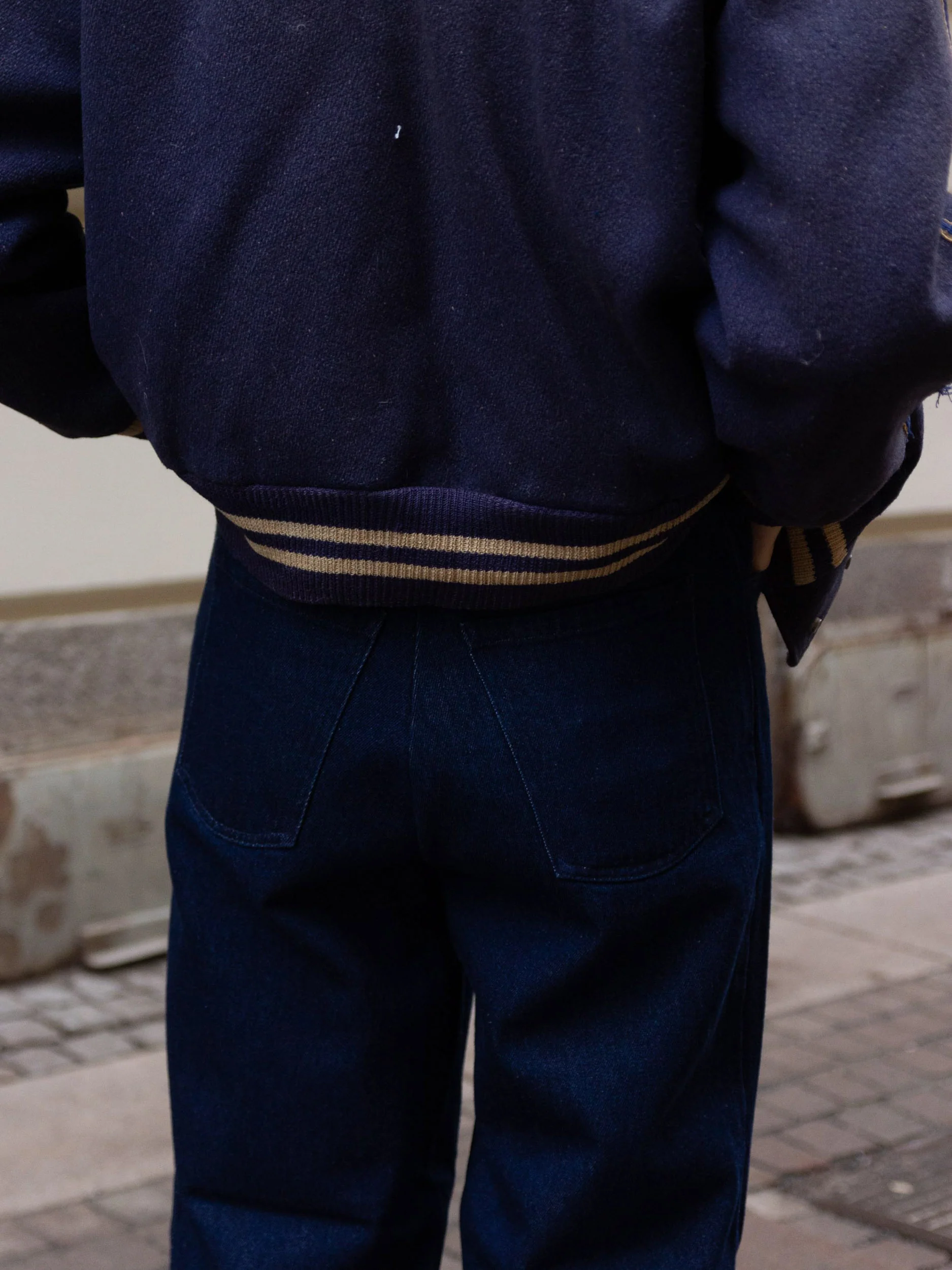 Vtg 1990s Italian Navy Jeans - Image 9