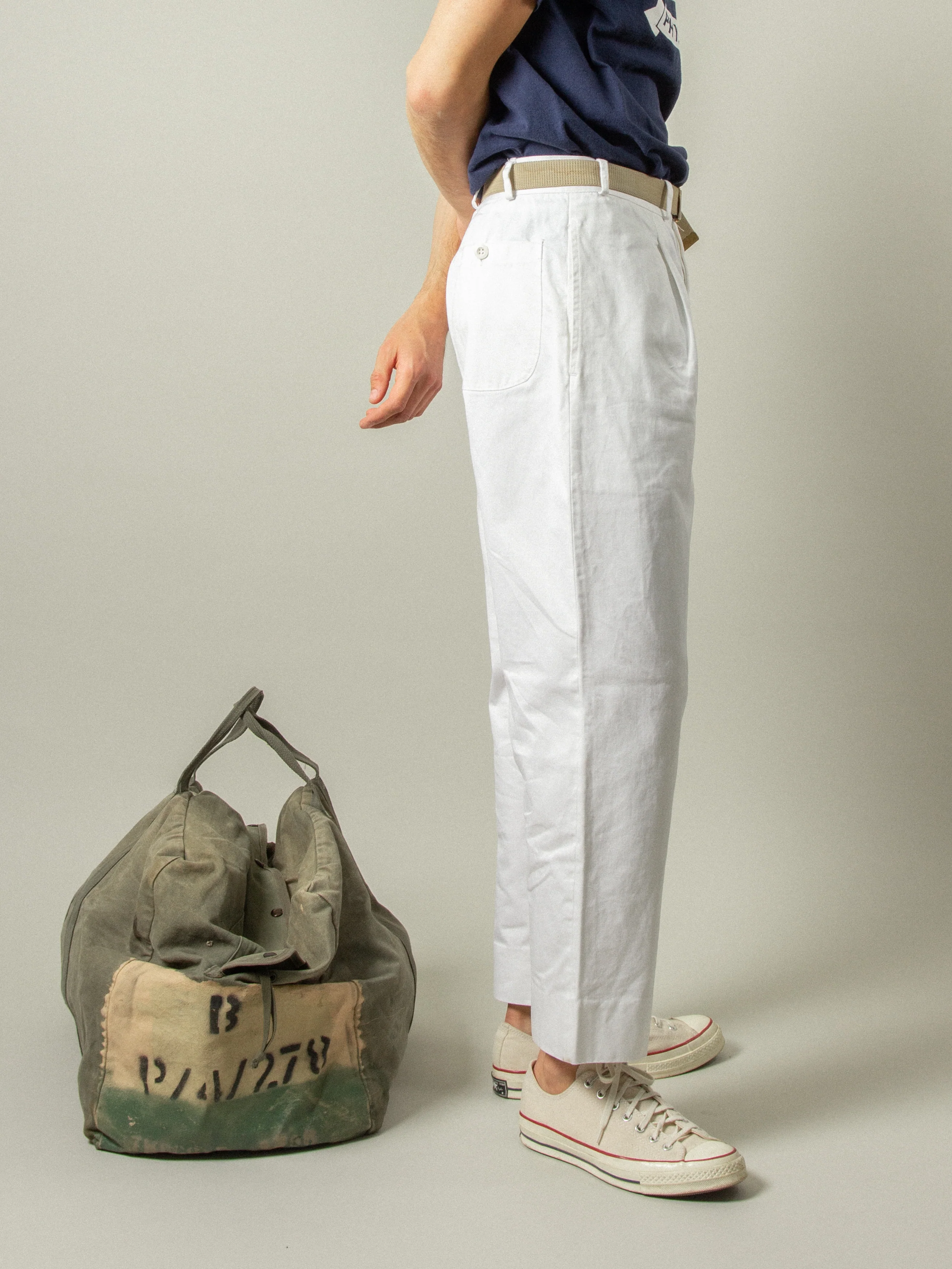 Vtg NOS 1970s Italian Navy Cotton Pants - Image 3